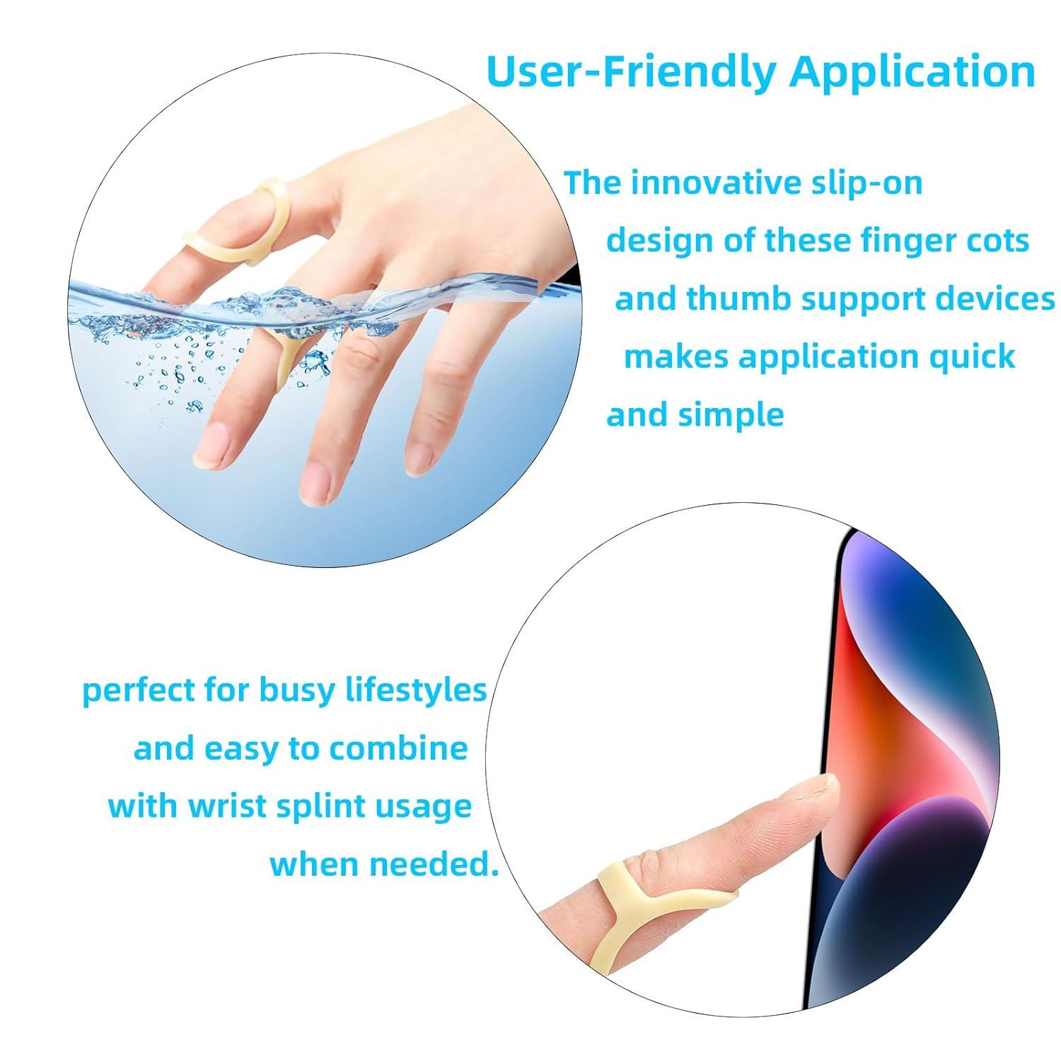 Luojinluoda 10 Pack Oval Finger Splints & Sleeves Kit, Waterproof Trigger Finger Splints, Adjustable Thumb Brace Support for Straightening, Thumb Splint & Finger Brace for Arthritis, Mallet Finger Splint