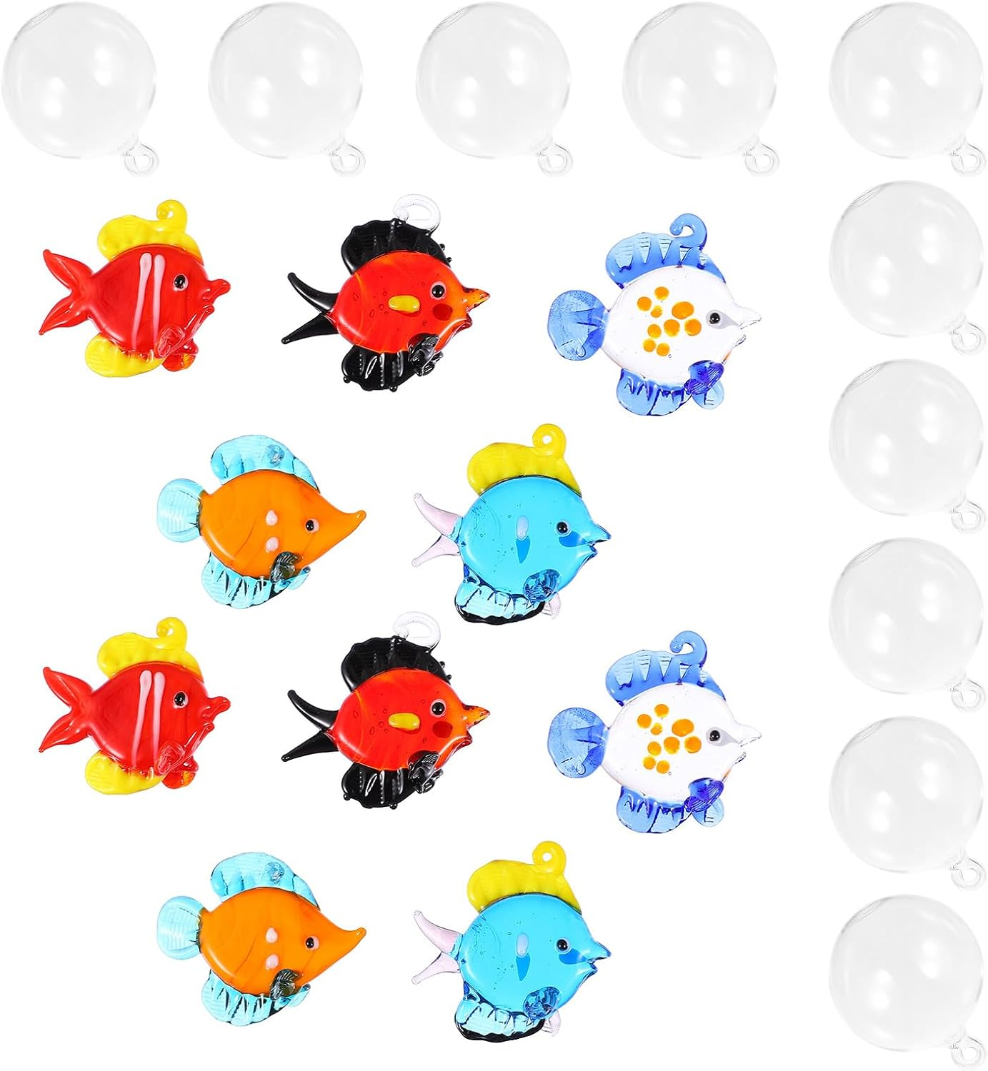 10Pcs Glass Aquarium Ornament Set Fish Tank Landscape Decoration Micro Floating Figurines for Home and Aquarium Pet Supplies image number 4