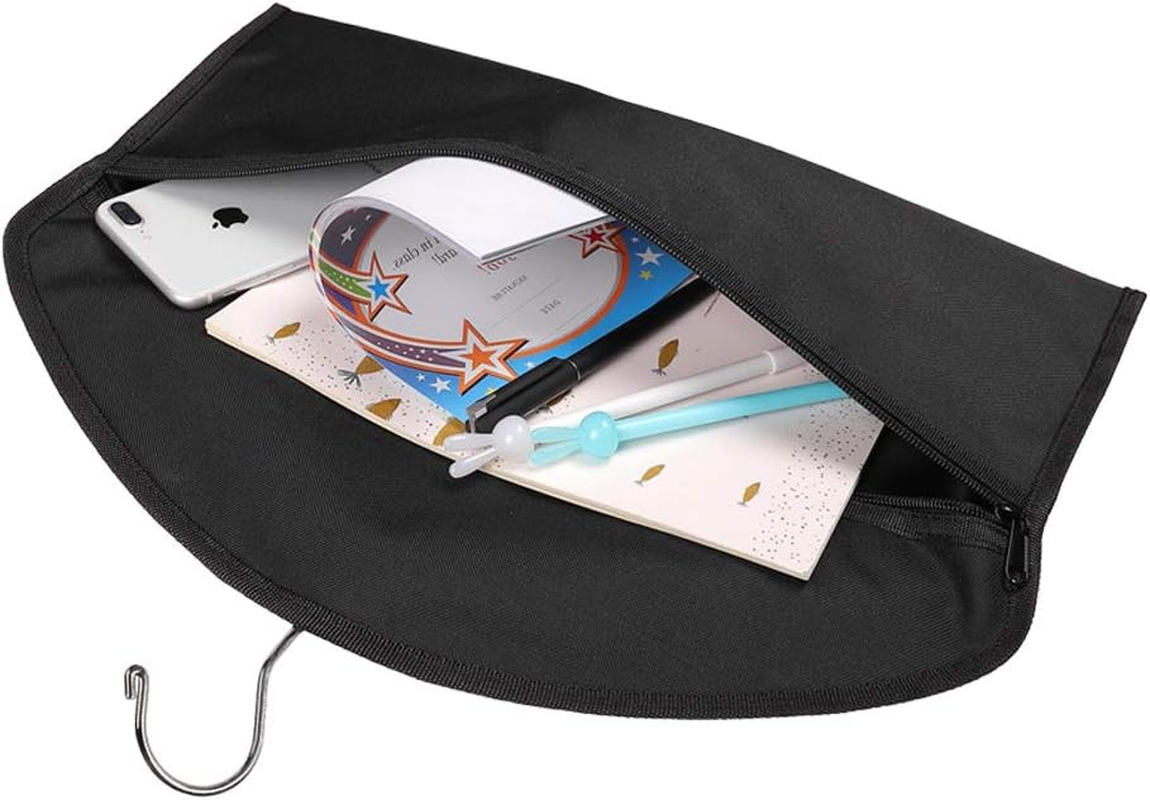 YELAIYEHAO 2 Pcs Hanger Diversion Safe Hidden Pocket Safe, Fits under Hanging Clothes with Pocket to Hide Valuables (Middle, Black) image number 2