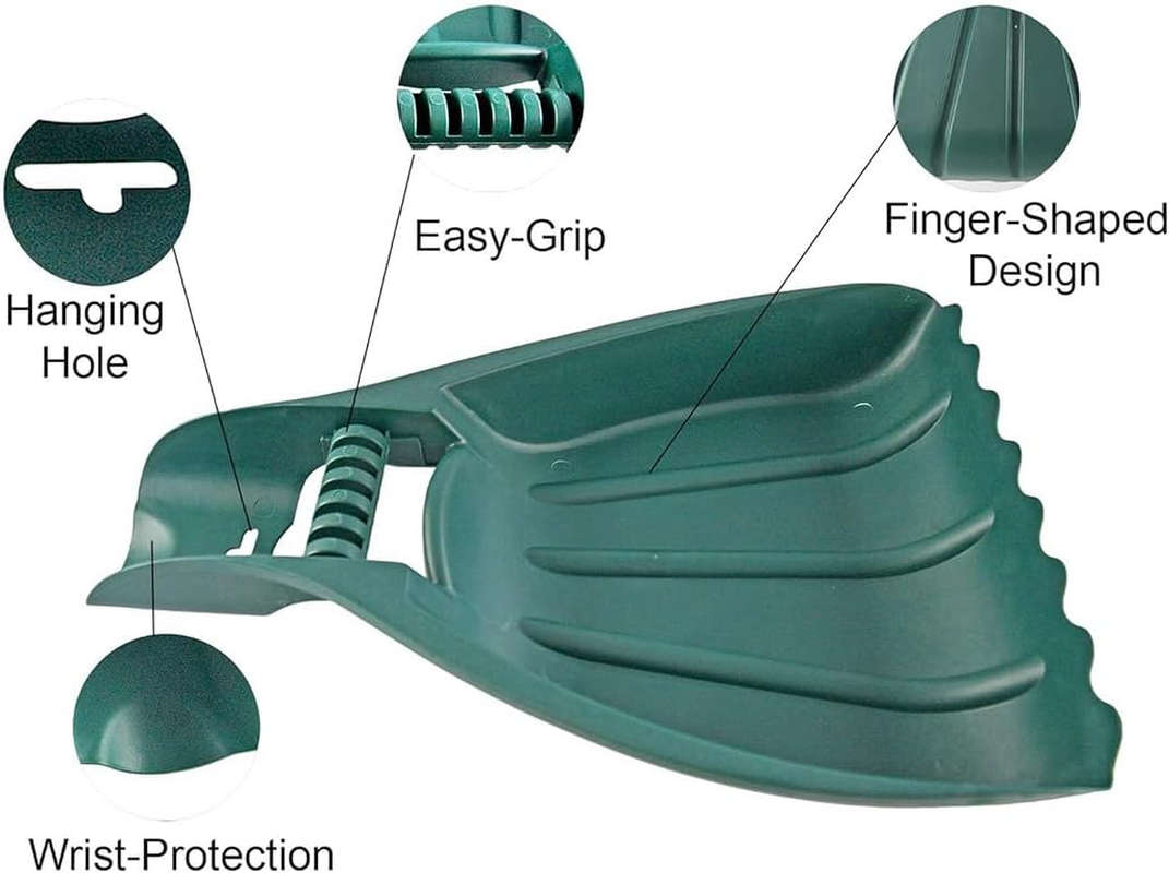 AIMALL 2PCS Large Leaf Grabbers &ndash; 19.7In Plastic Garden Rake for Lawn and Yard Cleaning, Durable Handheld Leaf Collectors with Easy-Grip and Hanging Hole image number 2