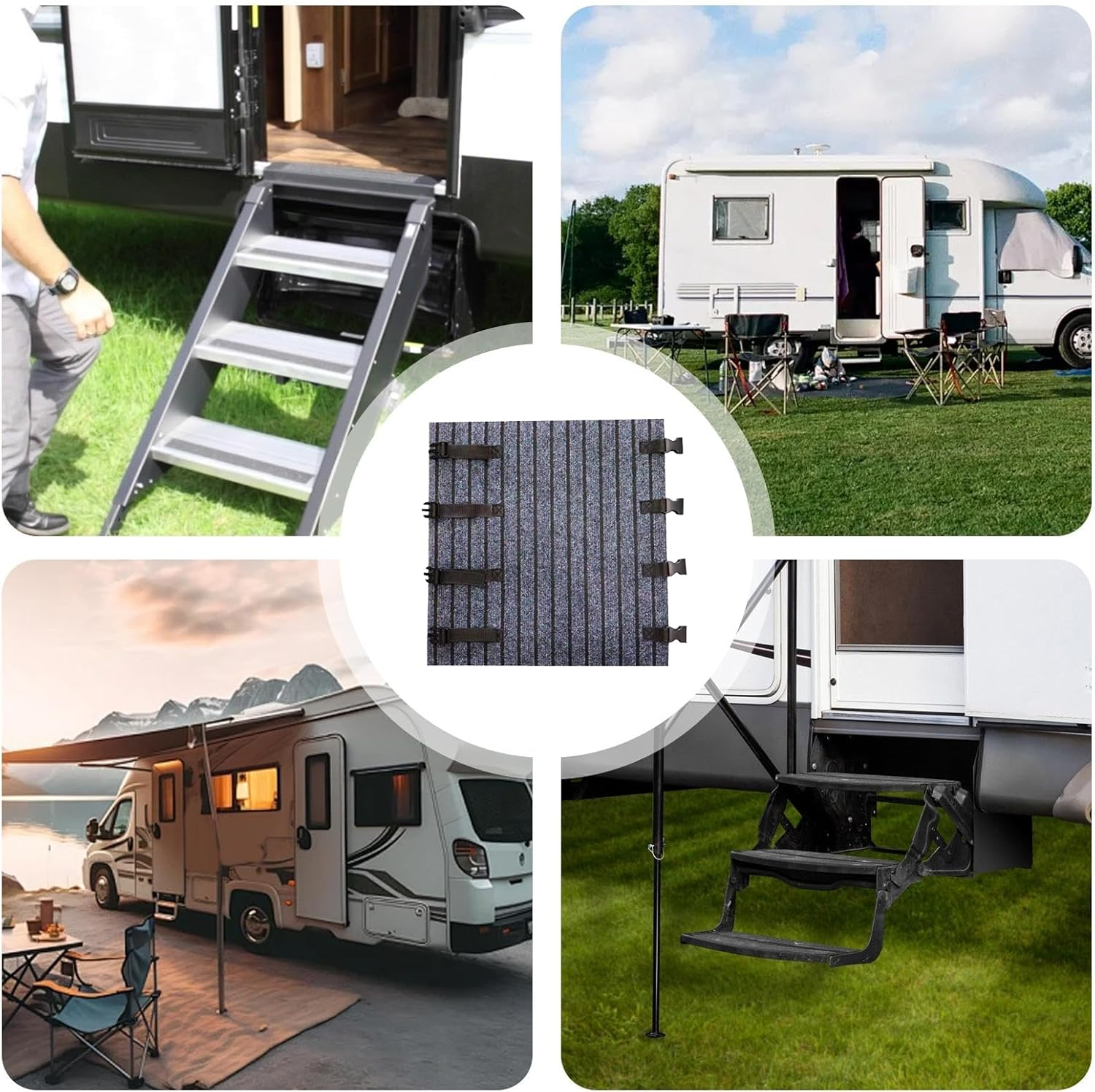 Rv Step Covers | Rv Protective Step Mats - Non-Slip, Heavy Duty Replacement Part, Motorhome Accessories for Outdoor Travel Camping image number 4