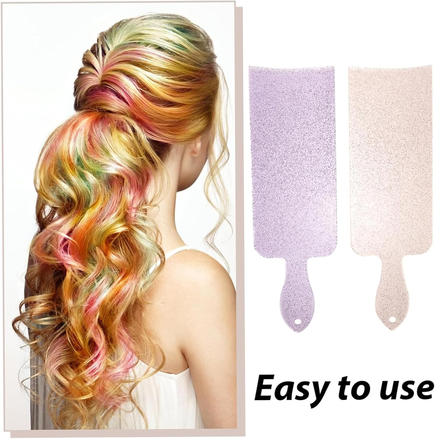 Yeanifeana 2 Pack Professional Hair Highlighting Boards with Non-Slip Grip, Vibrant Color-Coded Salon Foil Paddles for Precise At-Home Hair Coloring & Bleaching Application image number 5