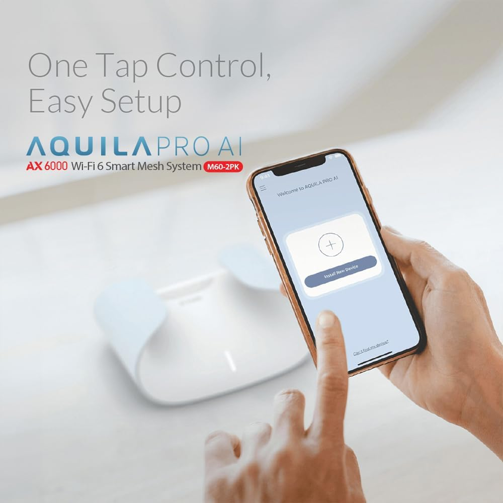 D-Link Aquila PRO AI AX6000 Wi-Fi 6 Mesh System (M60 2-Pack) - Dual-Band Wi-Fi 6 Mesh System, 510Sqm Coverage, 2.5Gbps WAN Port, WPA3 Security, Voice Control image number 2