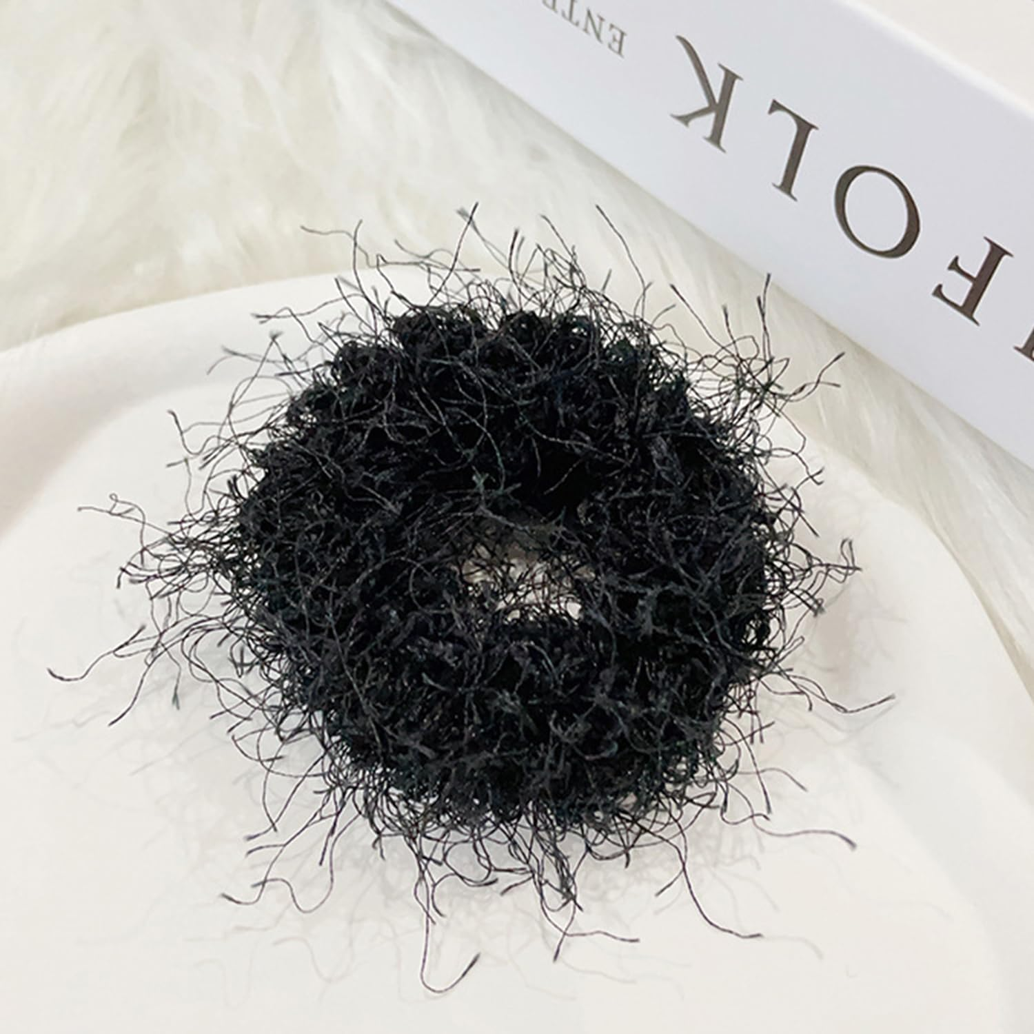 Pack of 8 Plush Hair Rings, Creative and Cute Hair Rings, Simple and Versatile Hair Accessories and Hairstyle Accessories. image number 5