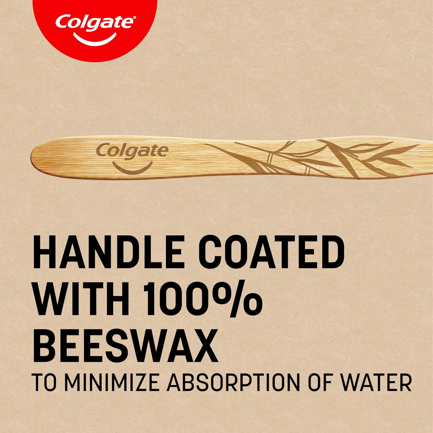 Colgate Bamboo Charcoal Manual Toothbrush, Value 2 Pack, Medium Bristles, 100 Percent Biodegradable Bamboo Handle, BPA Free image number 5