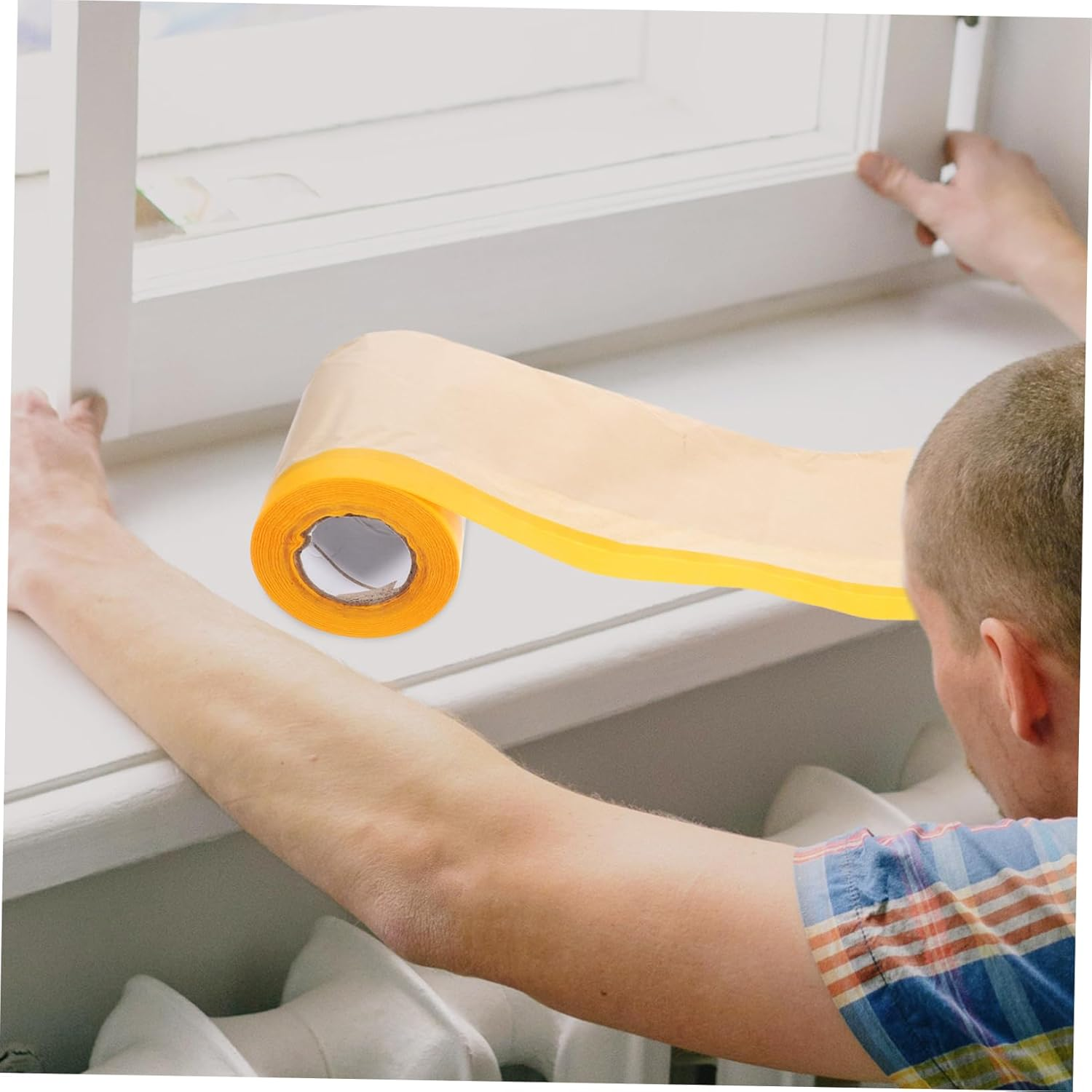 2Rolls Kraft Paper Furniture Protector Floor Protector Pads for DIY Automotive Painting Masking Covering Paper image number 4