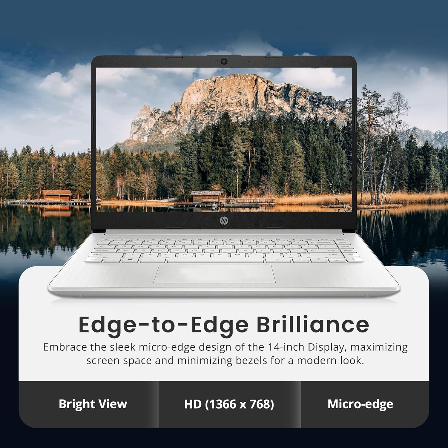 HP Flagship 14" Laptop with 1 Year Office 365 | 8GB RAM | 1.28TB Storage(128Gb Emmc & 160GB Docking Station & 1TB Cloud Storage) | Intel 4-Core Processor| Webcam | Wi-Fi | Windows 11 | Silver image number 5