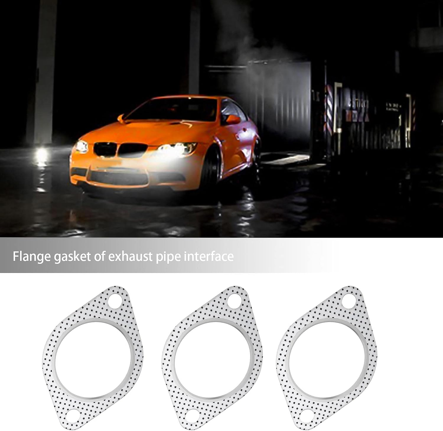 Emsea 5X Exhaust Gasket 2 Bolt 2.5Inch Downpipe Metal Jacket Reinforced Turbo 100Mm image number 6