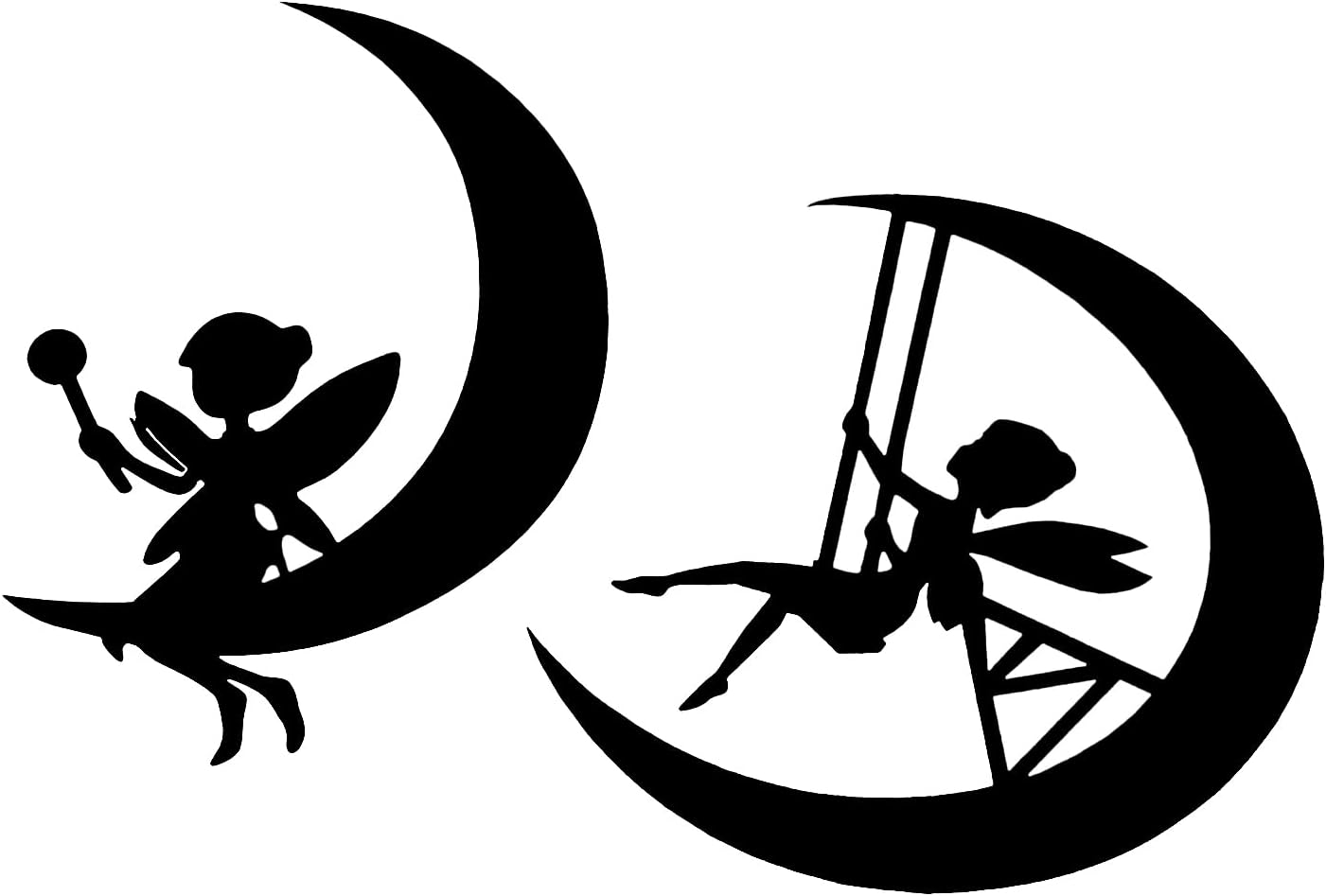 Emagtech 40PCS Fairy Cutouts Silhouette Embellishments Jar Decals Decorative Paper for Lantern Jars Scrapbooks Windows Desks Mobile Phones Decoration