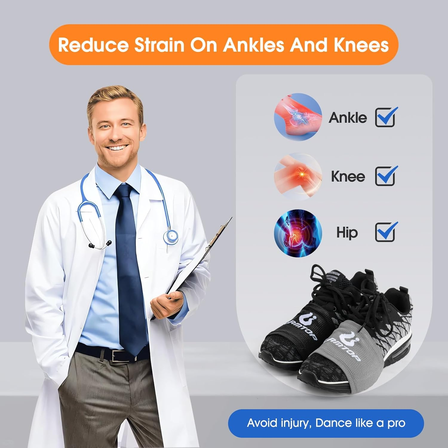 6 Pairs Dance Shoe Socks on Smooth Floors over Sneakers,Shoe Cover Dancing Shoe Sliders Dancers Turning Socks Protect Knees image number 5