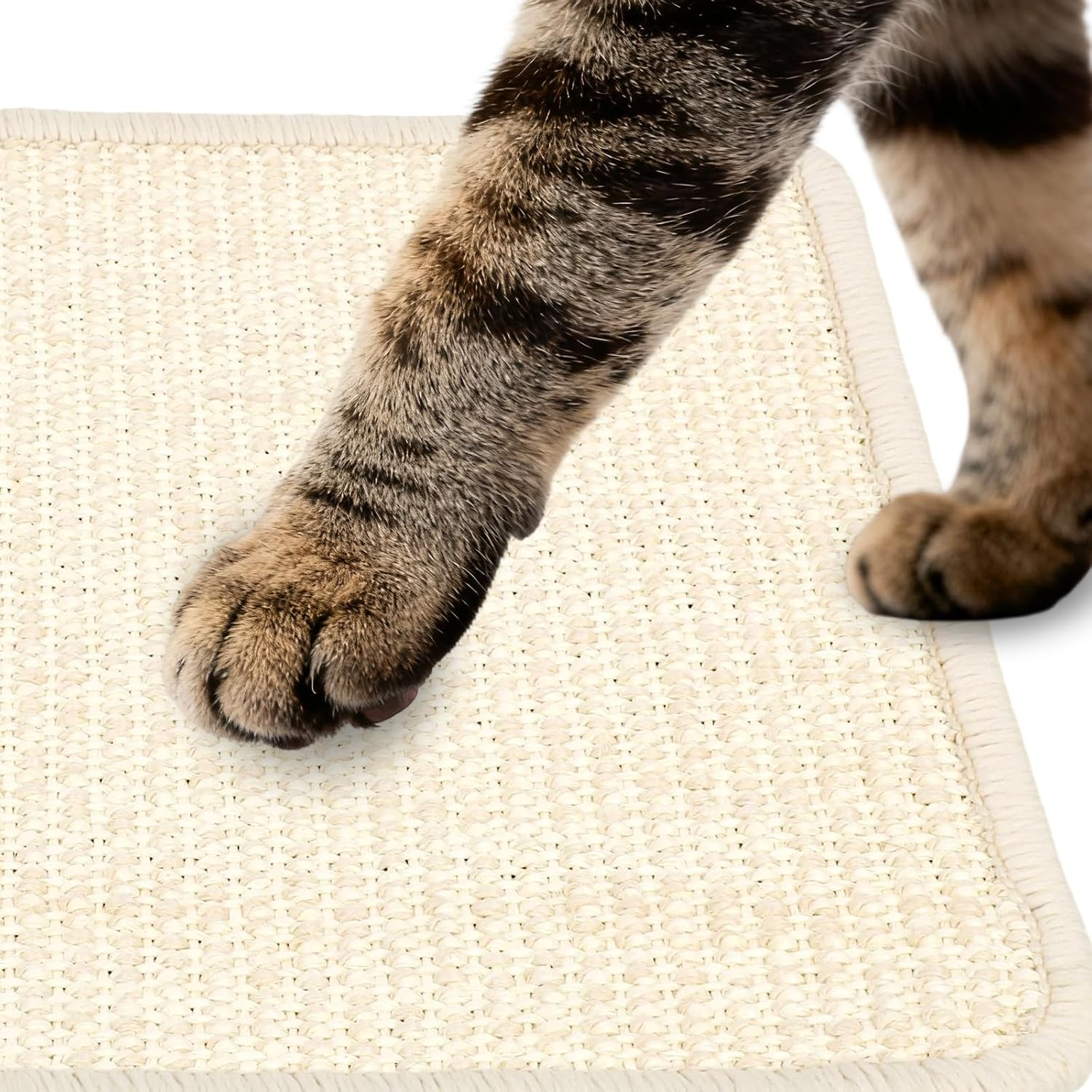 2Pcs Rabbit Scratching Pad, 40X30Cm/16X12In Sisal Bunny Scratching Mad Chew-Resistant Small Animal Bedding for Pet Chew Sleeping Nesting image number 6