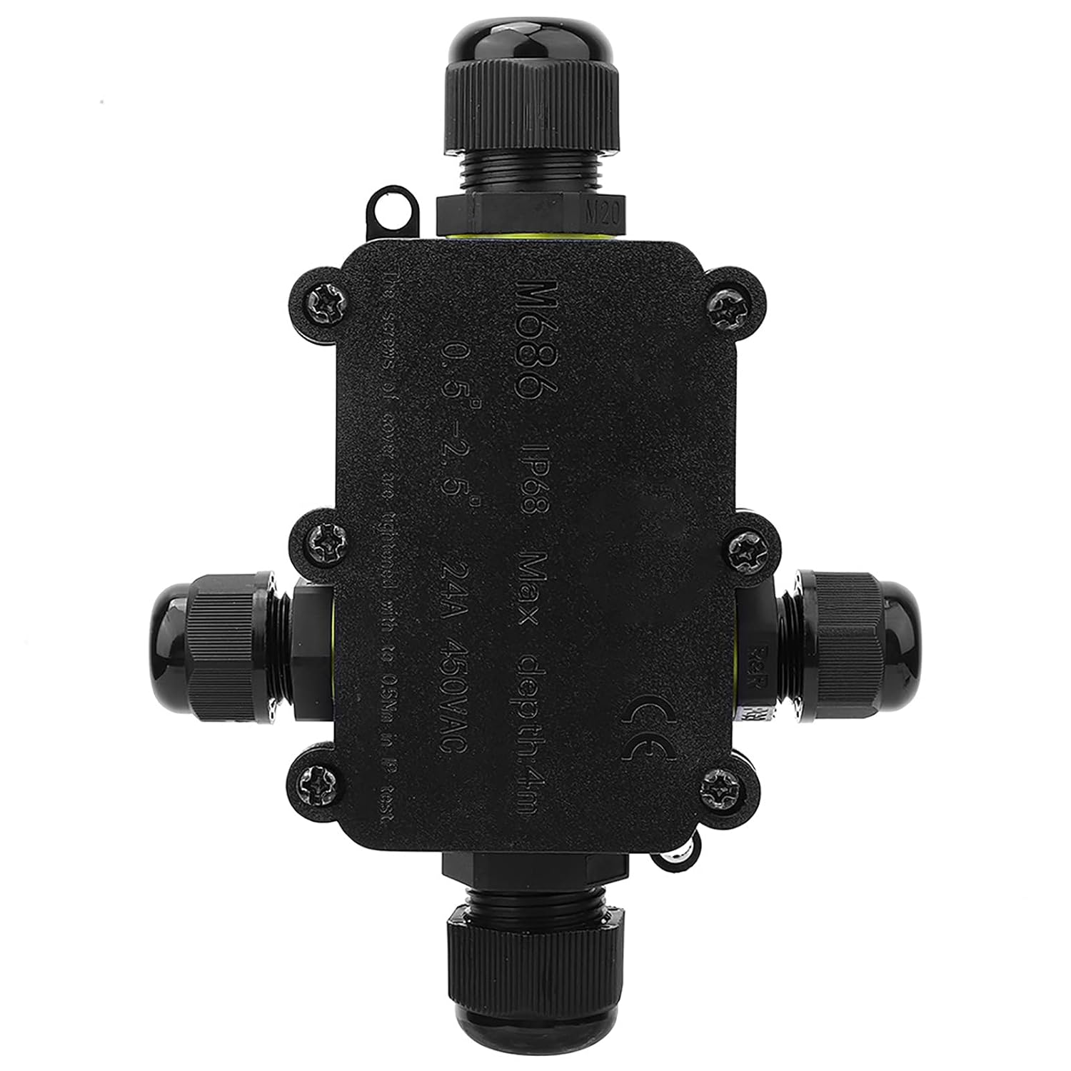 Eujgoov IP68 Junction Box Underwater Electrical Connection Box Plastic Enclosure with 450VAC 24A T100 for Home Garden Construction Factory (4 Way) image number 3