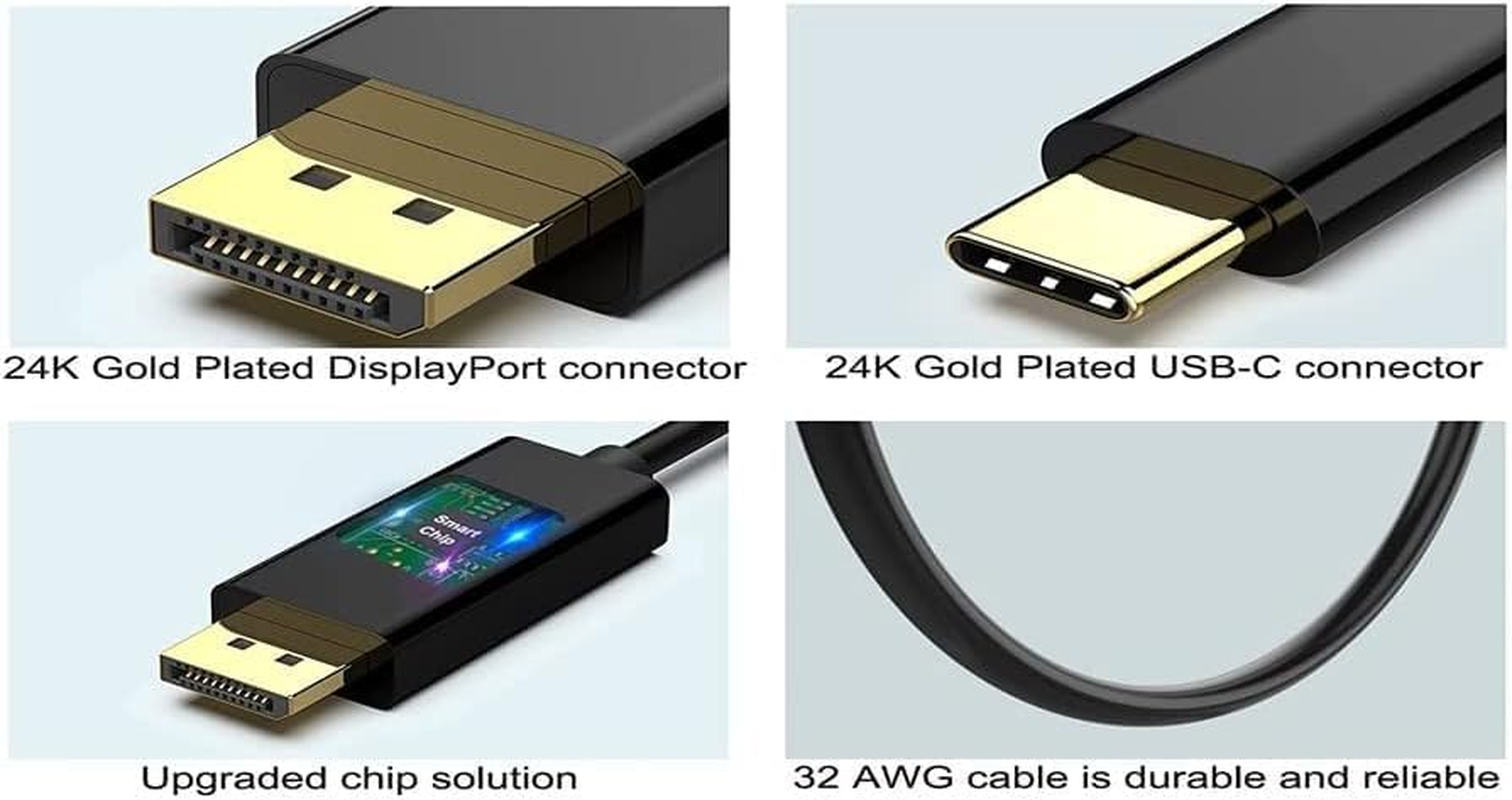 TAVICE USB Type-C to DP Adapter Compatible for Macbook Pro 2018/2017, Macbook Air/Ipad Pro 2018, Samsung Galaxy S10/S9, Surface Book 2 and More image number 3