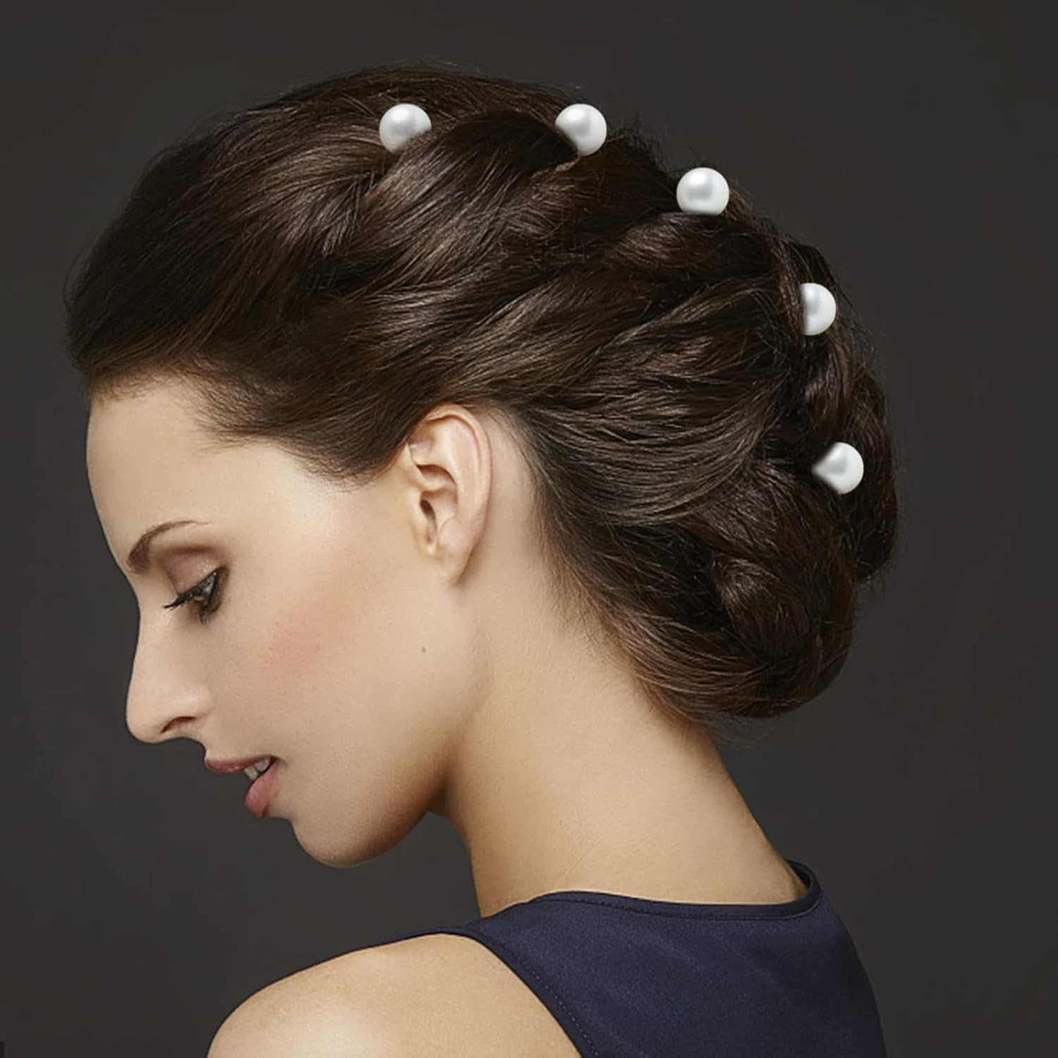 Zynewa 50Pcs Pearl Bridal Hair Pins U Shape Hair Pins for Party Prom Wedding image number 2