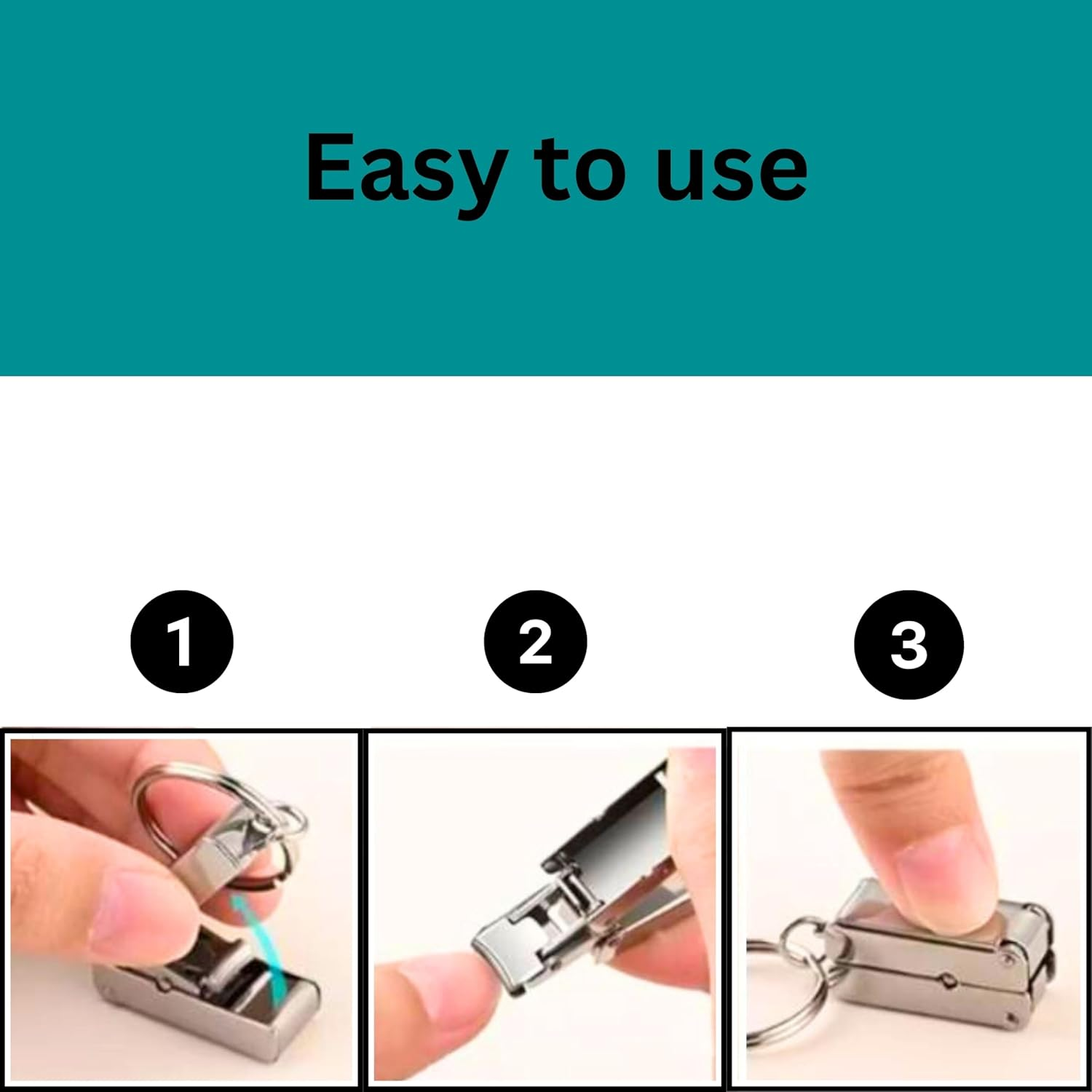Mini Nail Clippers Keychain, Small Foldable Portable Travel Size Nail Cutter Keyring for Men Women Unisex, Compact Pocket Folding image number 5