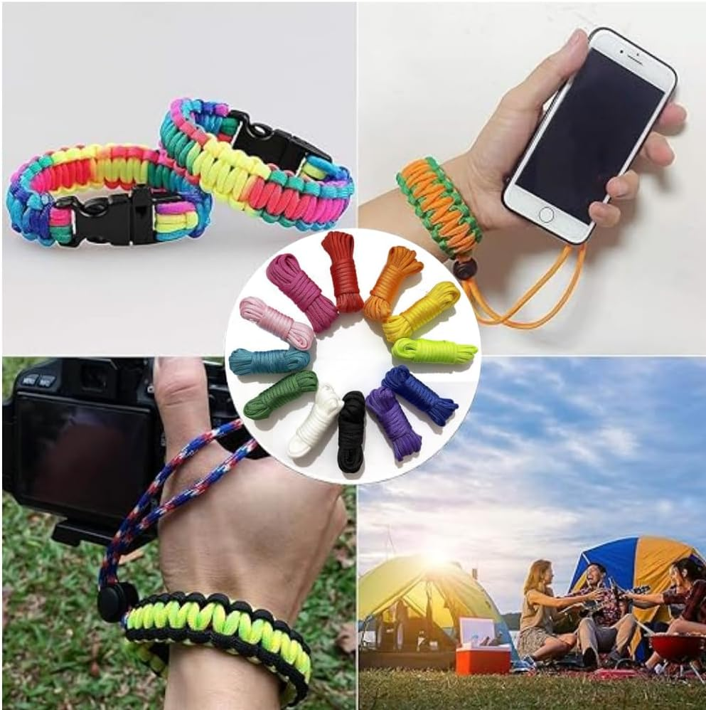 Jindizi Parachute Cord 550-3M Multifunction Paracord Rope for Survival, Camping, Climbing & Outdoor Gear (12 Colors, Durable) image number 1