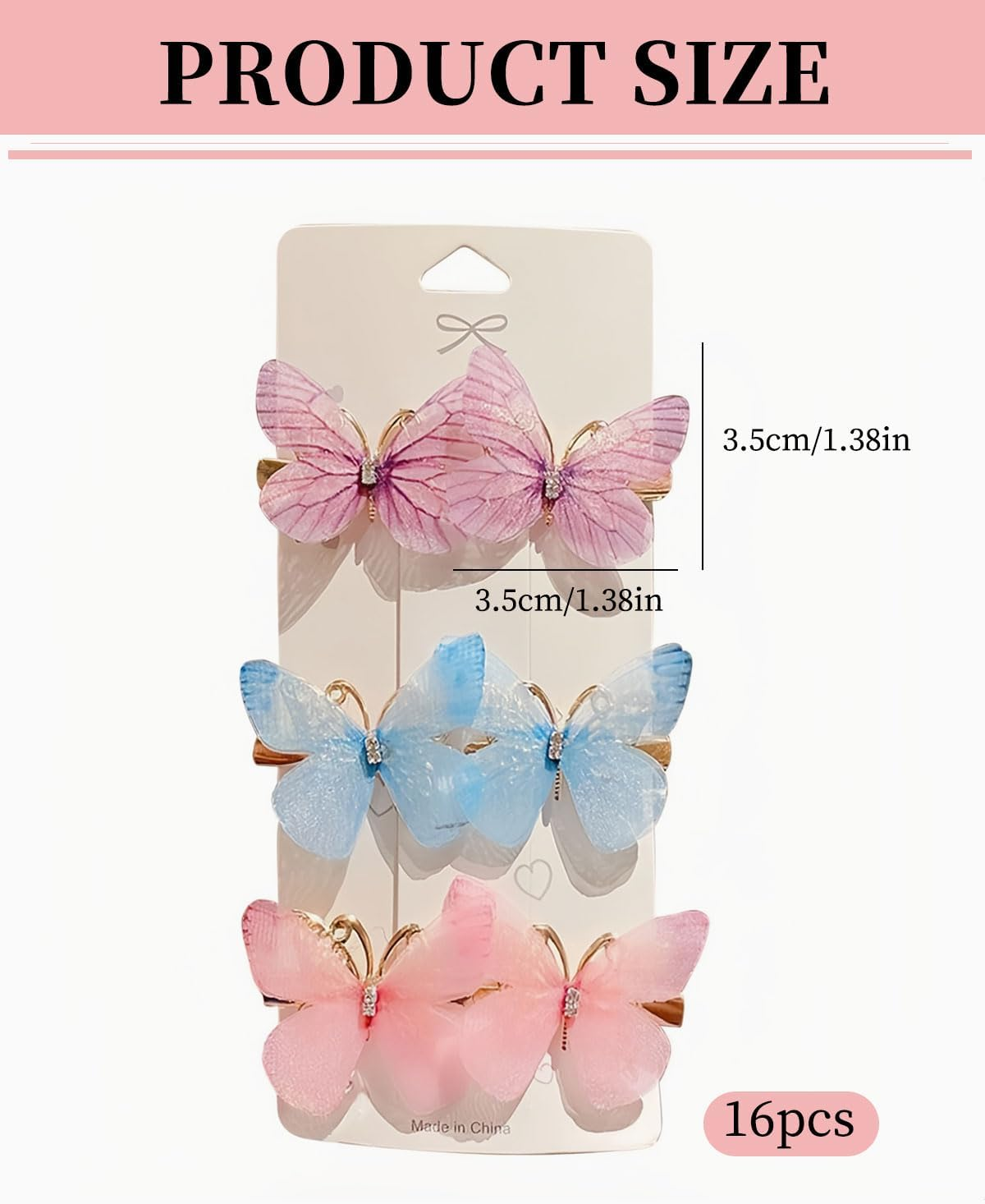 Zeayebsr Butterfly Hair Clips - 12 Pieces Hair Clips Girls Hair Accessories Butterfly Hair Clips Glitter Snap Hair Clips for Teenagers Women Hair Accessories Hair Clips Girls image number 2