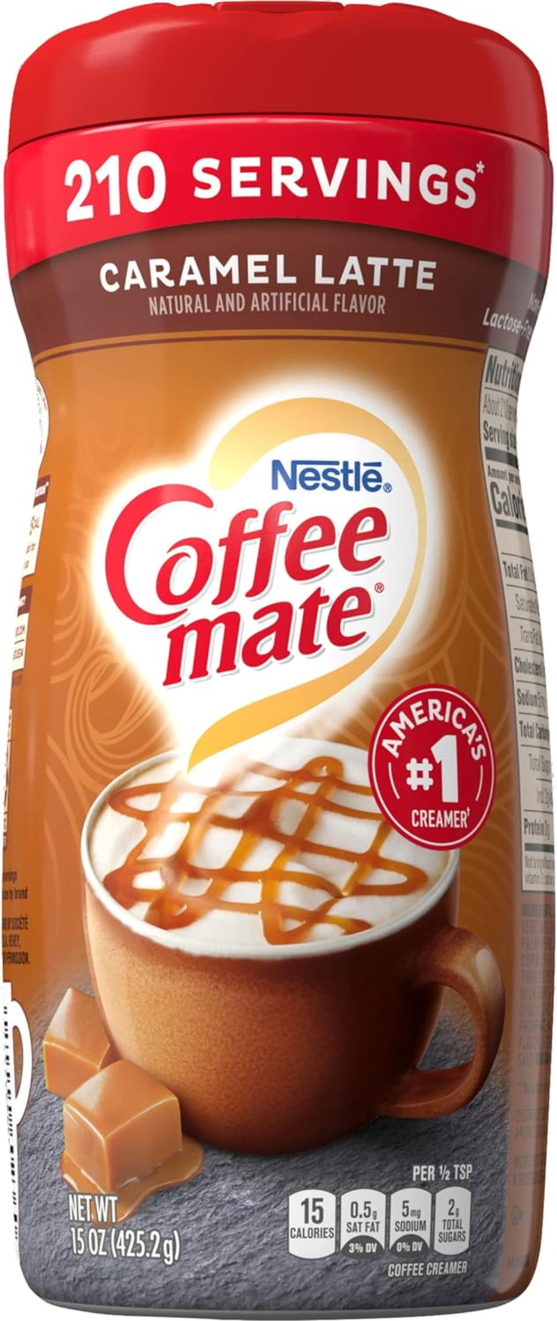 Nestle Coffee-Mate Coffee Creamer Caramel Latte, Pack of 6 (15 Ounce) image number 2