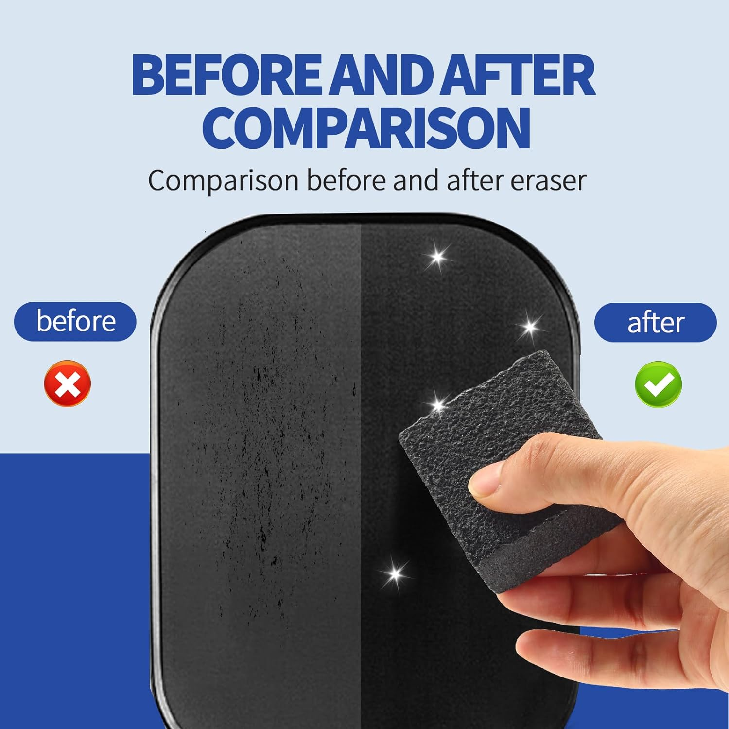 WALACT 2PCS Pickleball Paddle Eraser, Pickleball Paddle Cleaner, Quick & Effective Pickleball Accessories to Remove Ball Residue, Dirt and Scratches image number 2