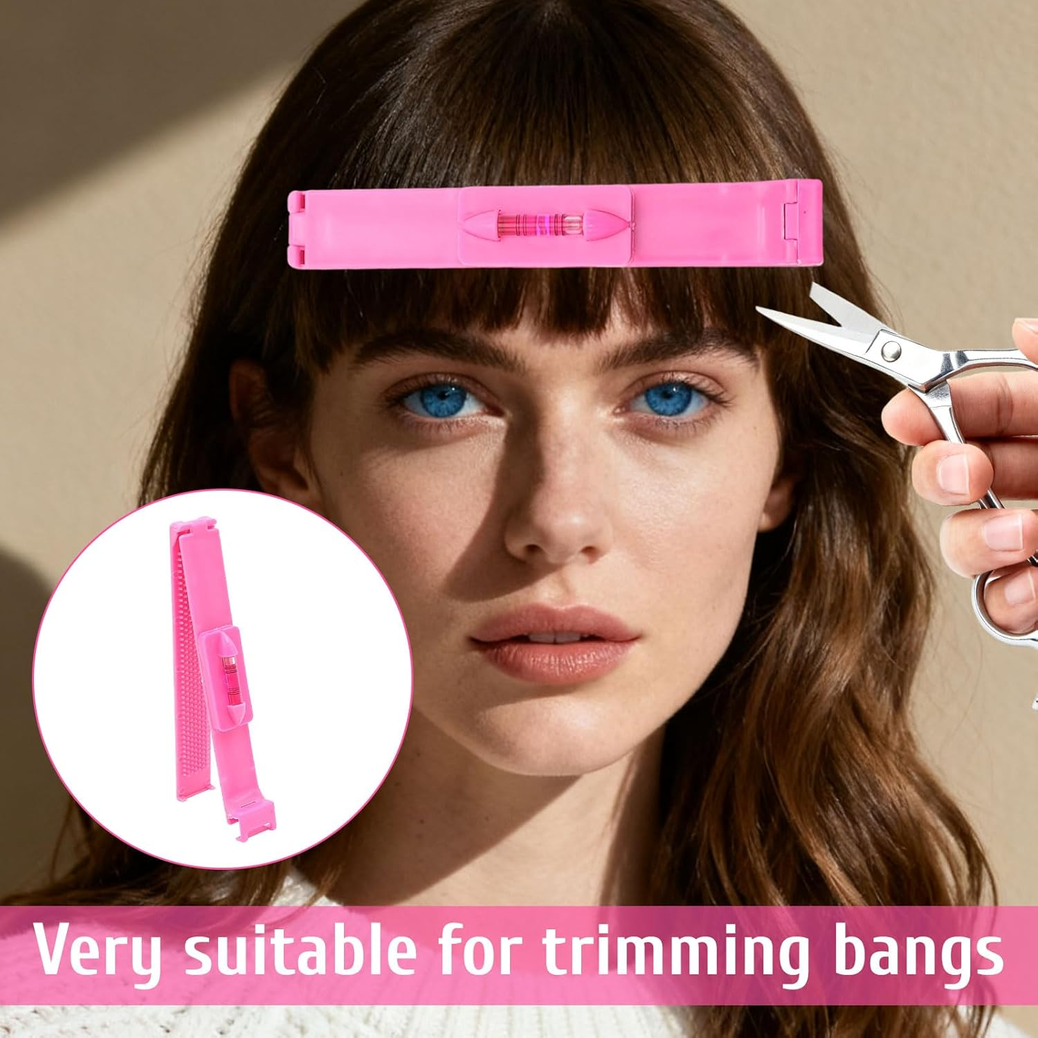 Hair Tools, 2Pcs Hair Styling Tools, Hair Cutting Kit, Professional Pony Cutting Aid, Haircut Clips, Haircutting Aid Clips, Practical Haircut Clip, Tools for Salon, Bangs, Styling and Layers image number 3