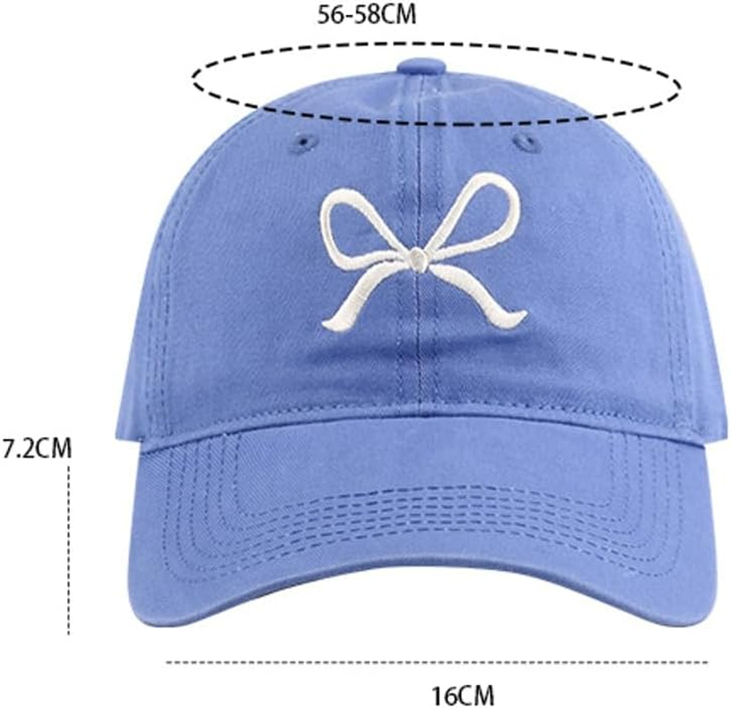 Bow-Tie Baseball Cap for Women Fashion Sun Hats for Women Trucker Hat Y2K Sun Cap Visor Cap Hiking Travel Trendy 2024 - Black image number 3