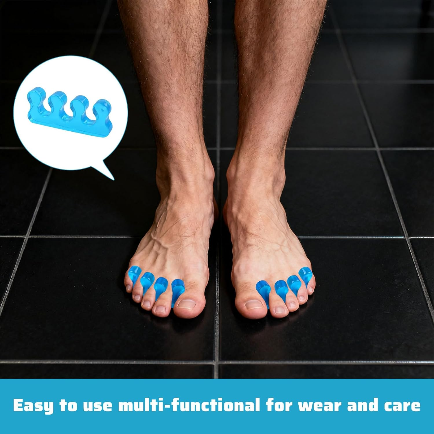 2 Pairs Toe Separators, Toe Spacers, Bunion Corrector for Women, Medical Grade Silicone Toe Spacer, Toe Spreaders, Toe Straightener, Big Toe Stretcher for Pain Relief and Their Original Shape image number 2