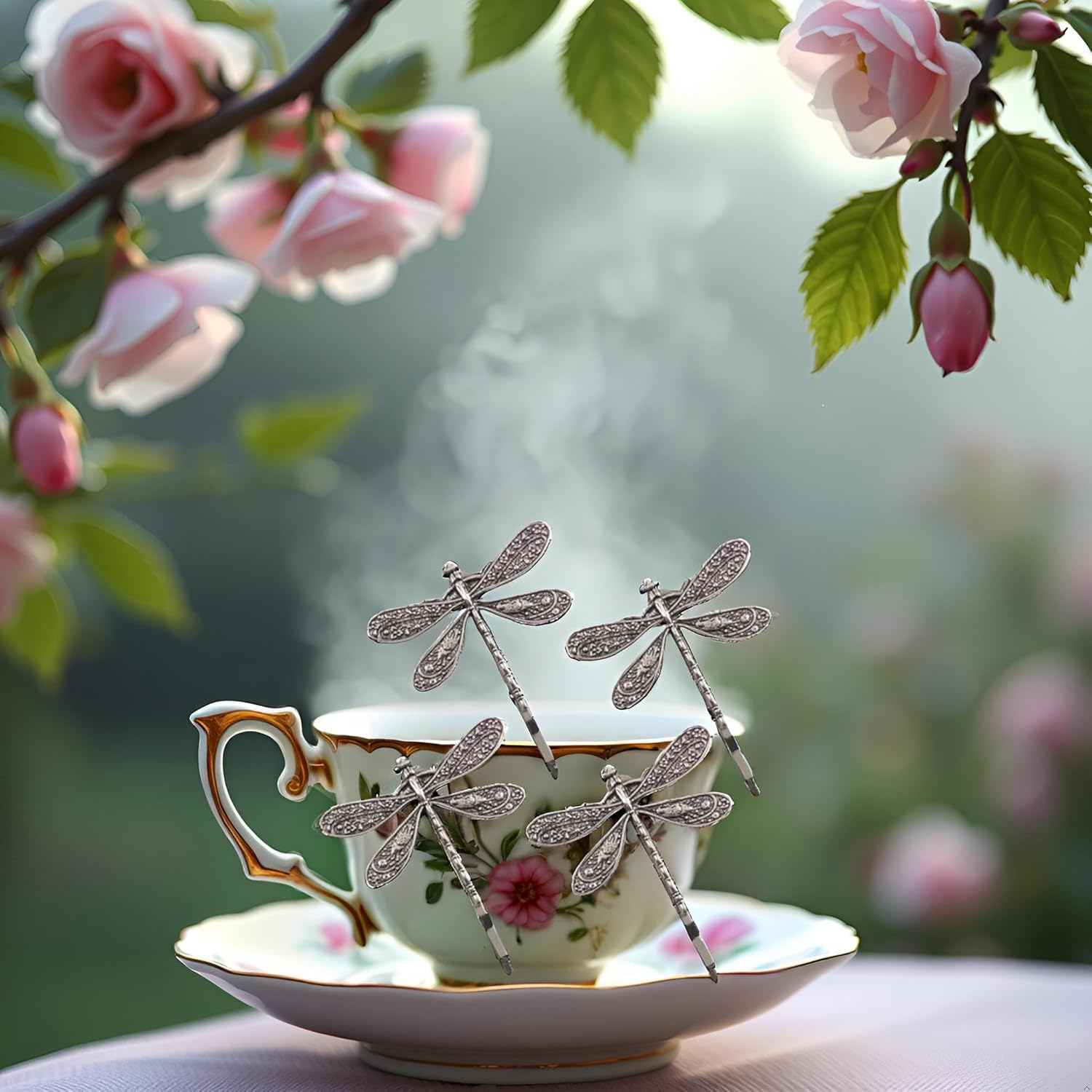 4Pcs Silver Dragonfly Hair Clip,Wedding Retro Antique Barrette,Bridal Headdress Head Wear Styling Hair Accessories for Girls Ladies Bobby Pins Hair Pins French Hair Styling Pins Hair Accessories Hair image number 6