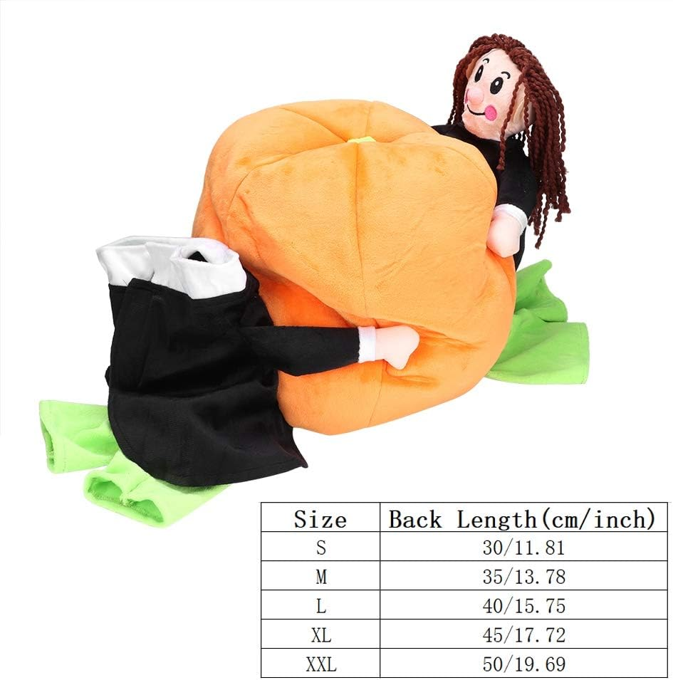Cotton 3D Pumpkin Pet Costume Halloween & Party Cosplay Outfit for Dogs and Cats Comfy & Cute Dog Clothes with Easy to Wear Hook & Loop Design Ideal for Holiday Dress Up image number 2