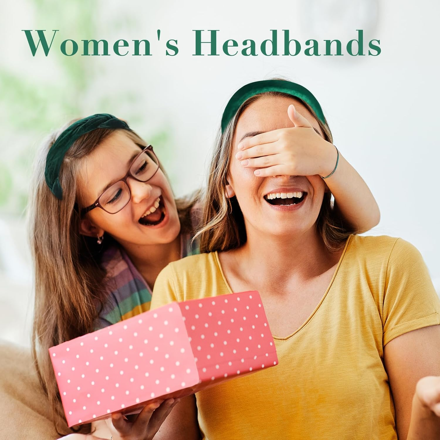 Yeomju Pack of 3 Velvet Headband Braided Dirndl Hair Accessories, Wide Padded Headband with Knot for Women and Girls, Vintage Headband in Dark Green for Carnival and Theme Party image number 6