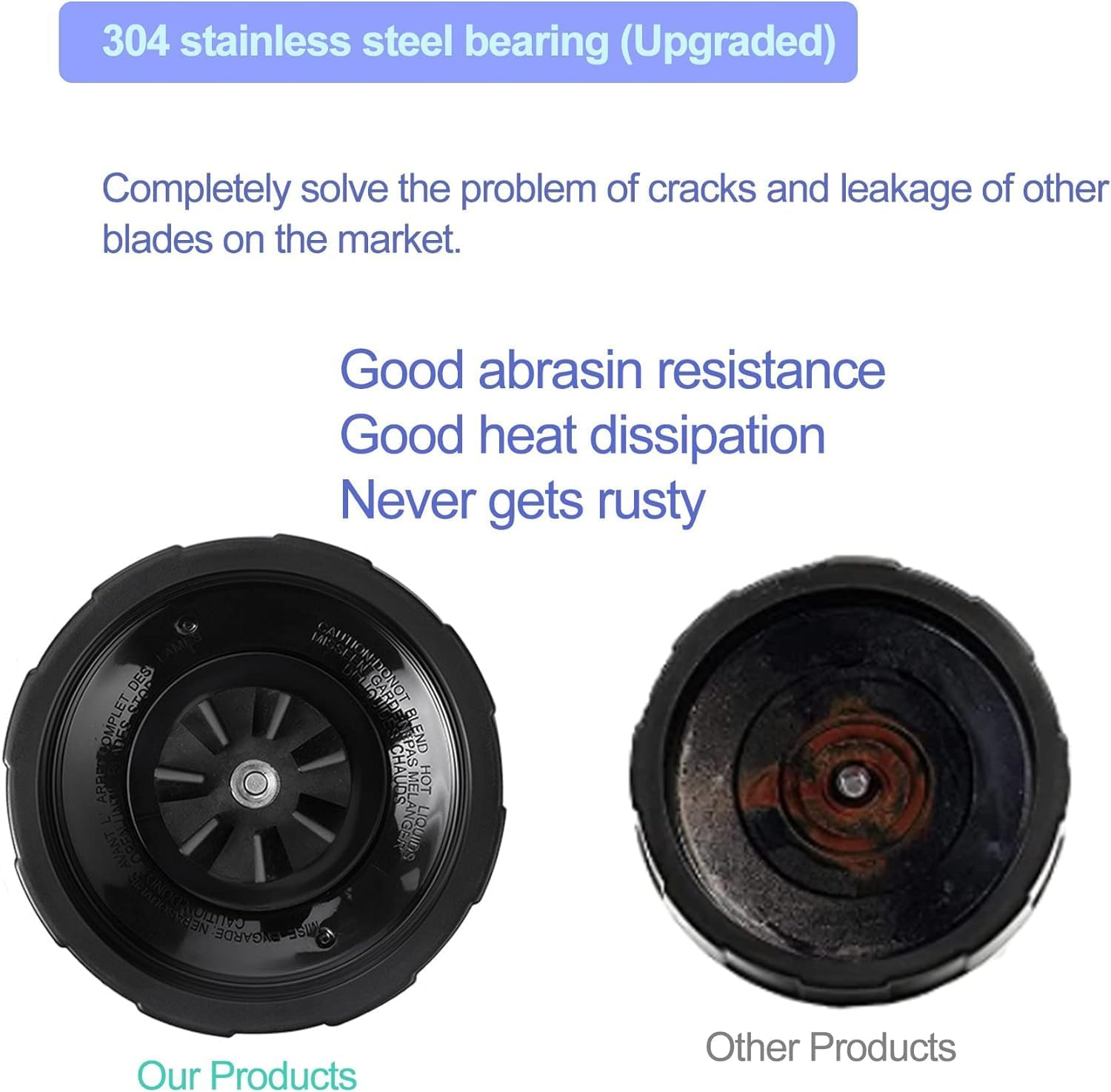 Blender 7 Fin Extractor Blade Assembly with Rubber Gasket Compatible with Nurti Ninja Blender Automatic Iq BL480 BL482 BL642 BL682 NN102 image number 4