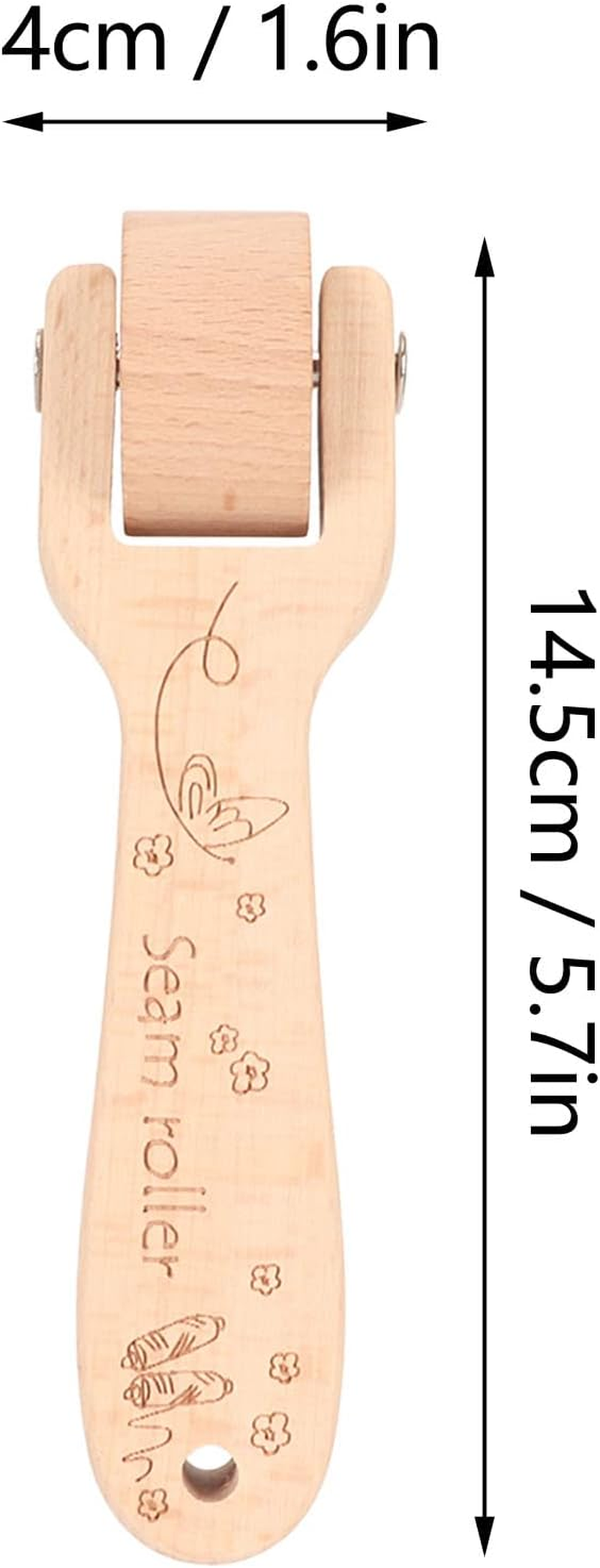 Tailor Clapper, Lightweight Seam Roller Wooden for Embroidery image number 6
