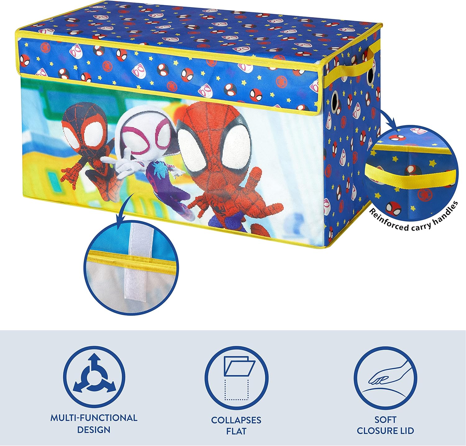 Idea Nuova Marvel Spidey and His Amazing Friends Collapsible Children&rsquo;S Toy Storage Trunk, Durable with Soft Lid, 28.5"X14.5"X16" - Lol Surprise image number 7
