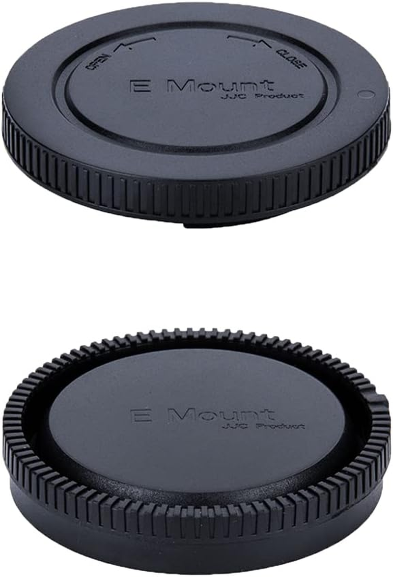 JJC 2-Pack Sony E Mount Body Cap + Rear Lens Cap for Sony A7V A7M5 A7R V A7R IV A7RIII A7RII A7 IV A7III A7II A9 II A9 III A6700 A6600 A6400 A6300 A6100 A6000 A5100 Sony E Mount Cameras & Lenses image number 1