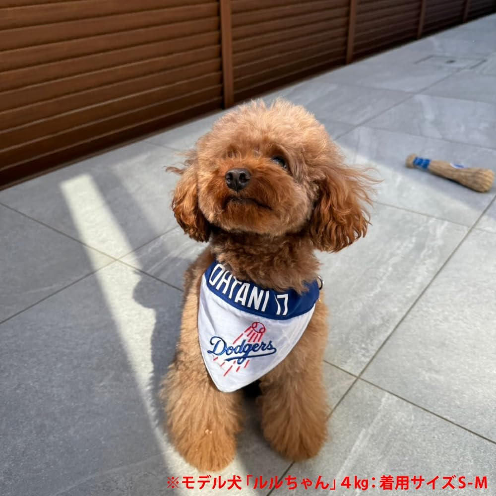 Fantasy World MLB Official Los Angeles Dodgers Shohei Otani Reversible Bandana Baseball Dog L-XL Los Angeles Dodgers Pet image number 1