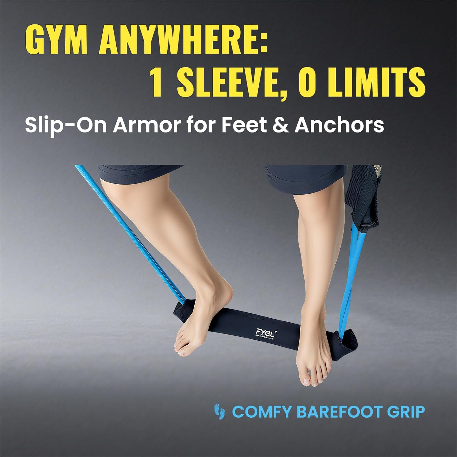 Resistance Bands Protective Sleeve Cover - Nylon Exercise Band Protector for Ground, Concrete & Sharp Edges | Easy Slip-On Design & Portable Accessory for Home Gym, Outdoor Workouts (Men & Women) image number 4