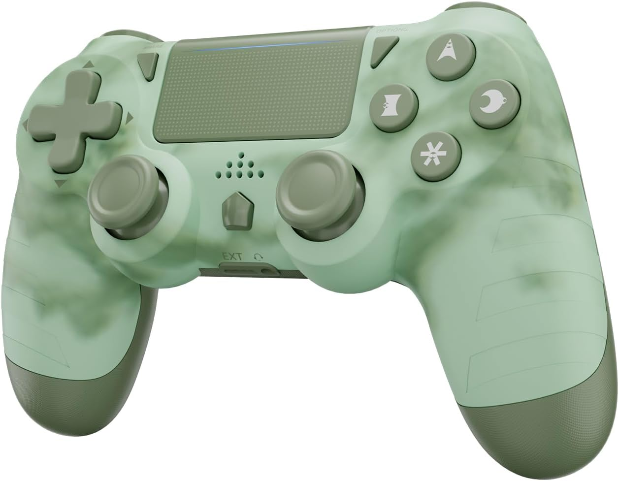 Wireless Controller for PS4, Gamepad for Playstation 4 with Double Vibration/6-Axis Sensor/Type-C Charging Port/Headphone Jack, Ergonomic Non-Slip Grip Compatible with Playstation 4/Slim/Pro (Green)