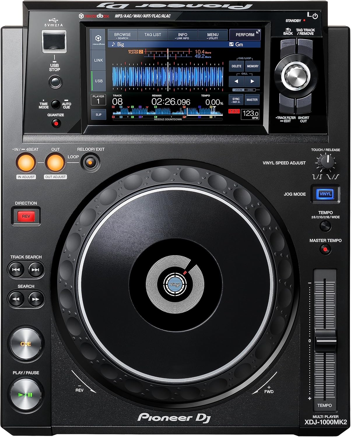Pioneer DJ XDJ1000MK2 DJ Controller image number 1