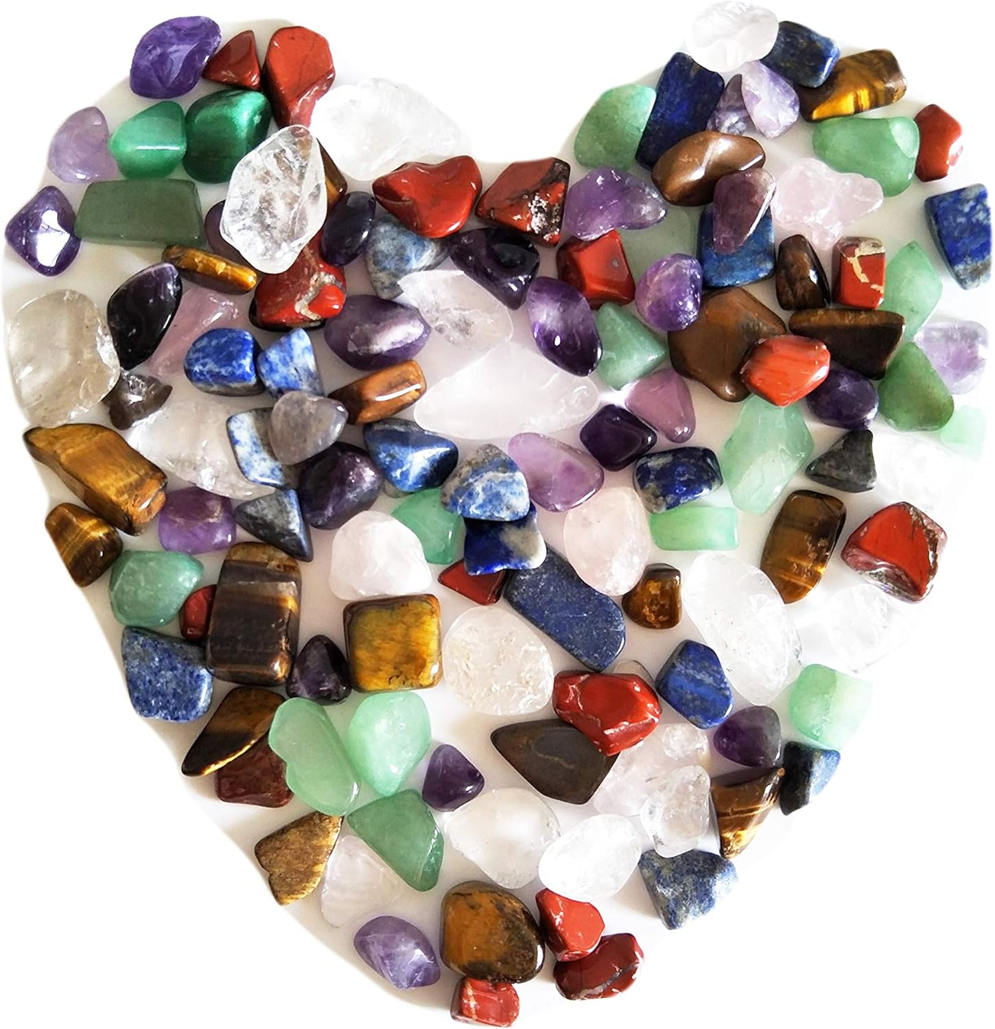 Mixed Natural Crystal 7 Chakra Stones, One Bag, about 100 Pieces, Weights about 160 Grammes in Total, Small Size image number 1