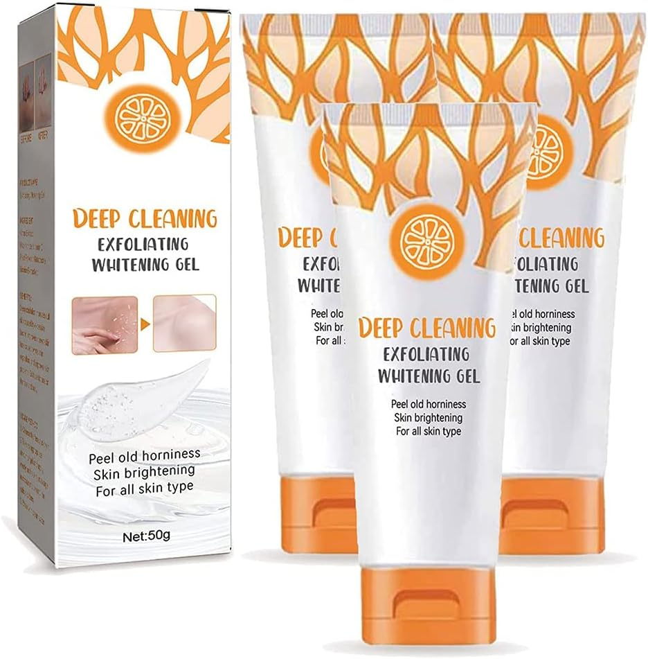 Gmeelan Orange Exfoliating Whitening Gel, Orange Exfoliating Gel Scrub Face Body Skin Whitening, Deep Cleaning Exfoliating Whitening Gel (3PCS)