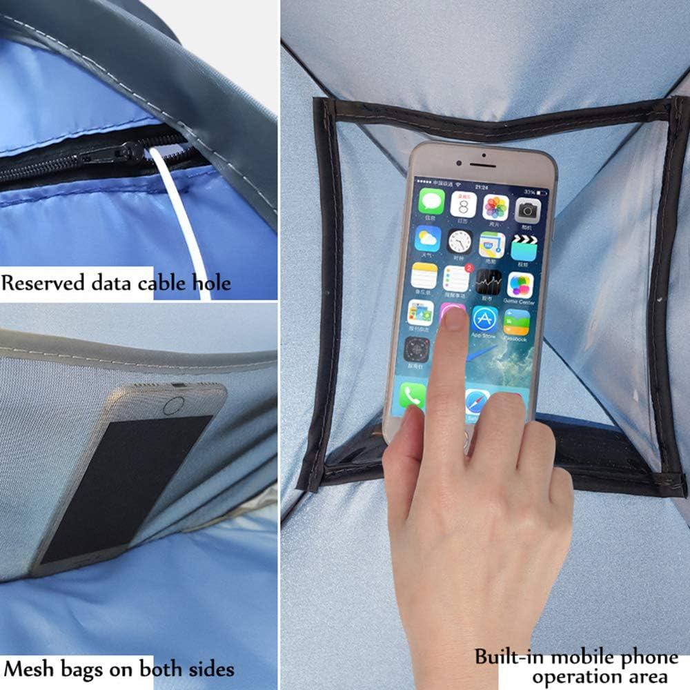 Portable Sun Beach Shade Canopy - Mini Adjustable Beach Shelter Sun Protection for Face While Sunbathing Sun Shade Tent Pillow Tents image number 2