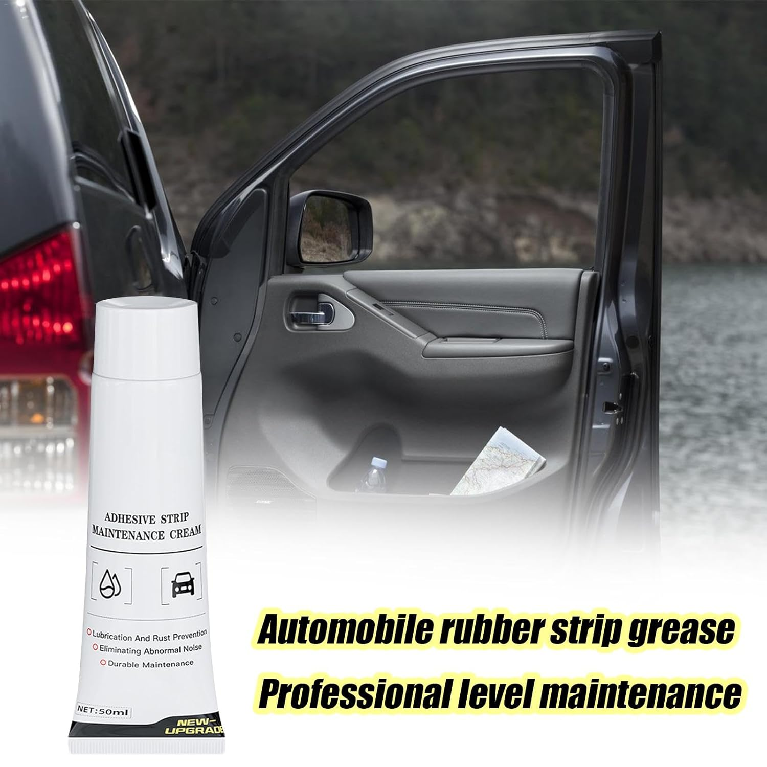 Silicone Lube Automotive - Car Rubber Strip Grease, Multifunctional Lubricating Grease for Long-Lasting Protection, 50Ml image number 5