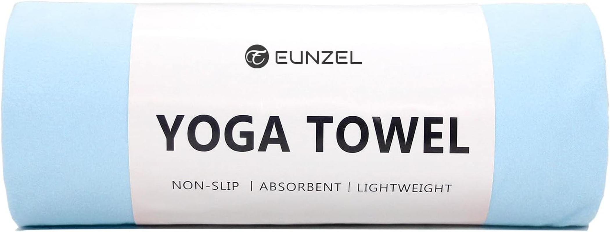 Eunzel Yoga Towel,Hot Yoga Mat Towel with Grip Dots Sweat Absorbent Non-Slip for Hot Yoga, Pilates and Workout 24" X72", Dark Cyan