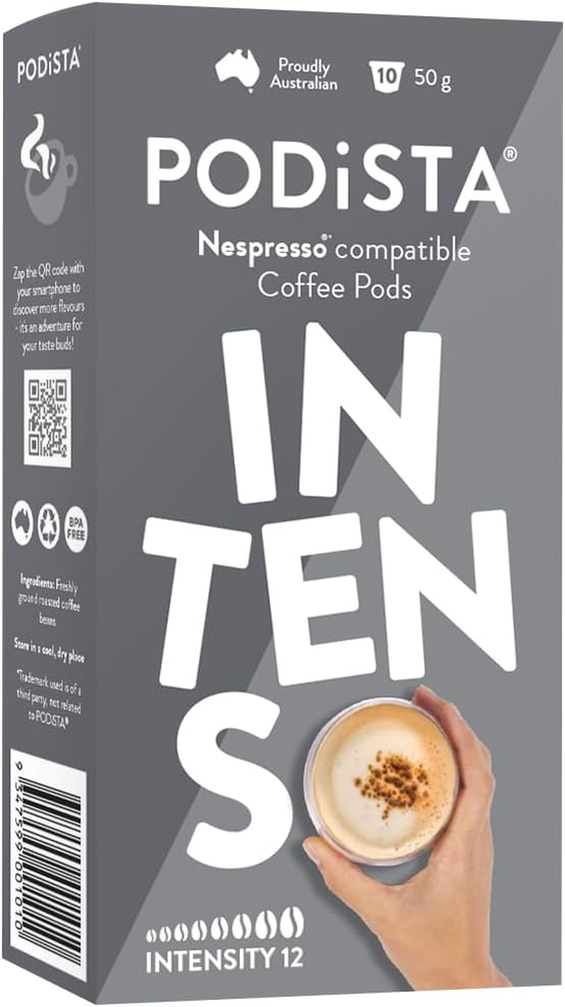Nespresso Compatible Intenso Coffee Pod Intensity 12/10 Australian Roasted & Packed - 60 Pods (6X10 Pods Pack) image number 2