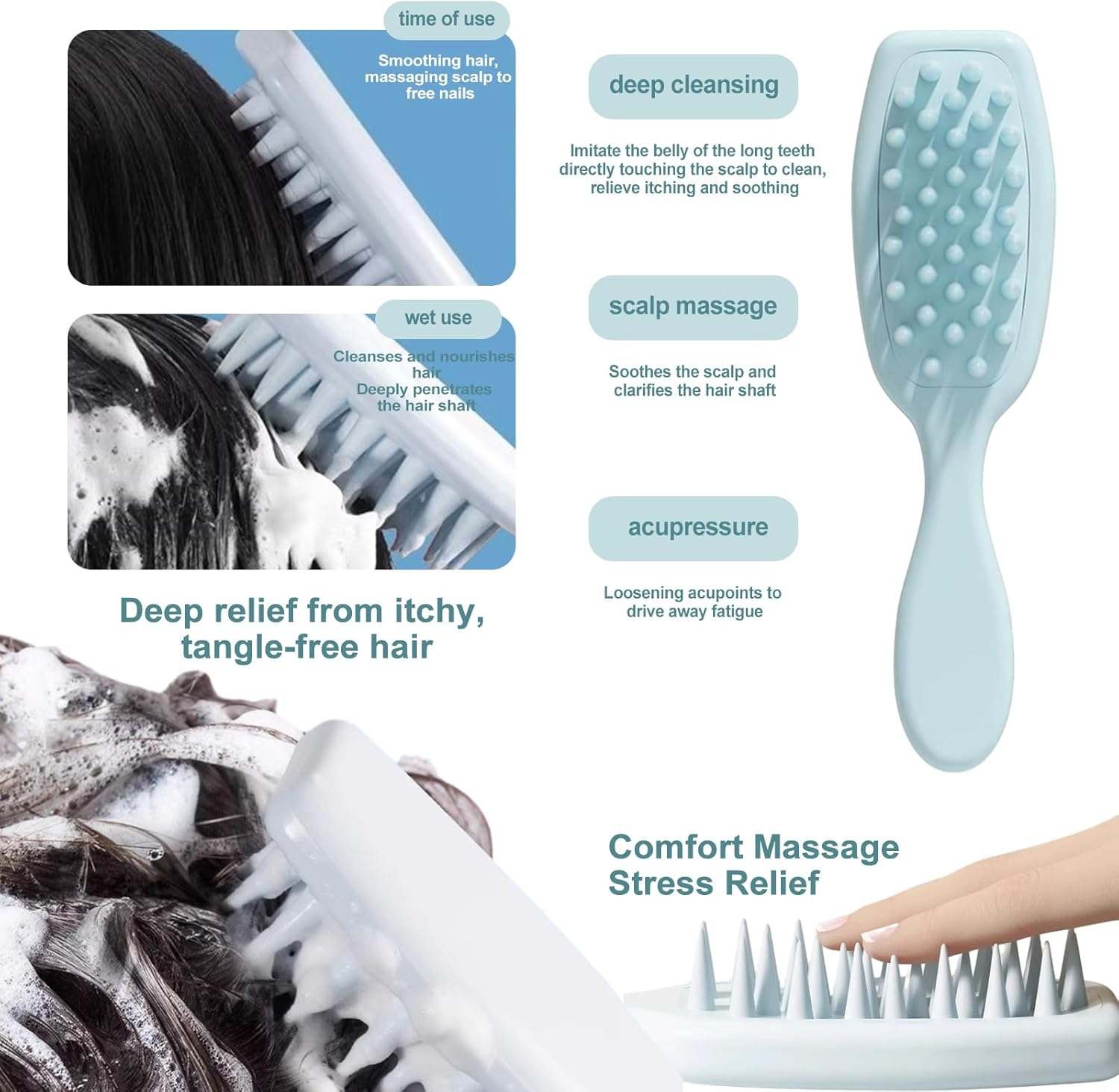 Dancepandas Hair Oil Applicator, 4 Pieces Applicator Bottle Hair Smear Bottle Hair Application Bottle Hair for Hair Colouring, Hair Masks, Hair Care Oils image number 5