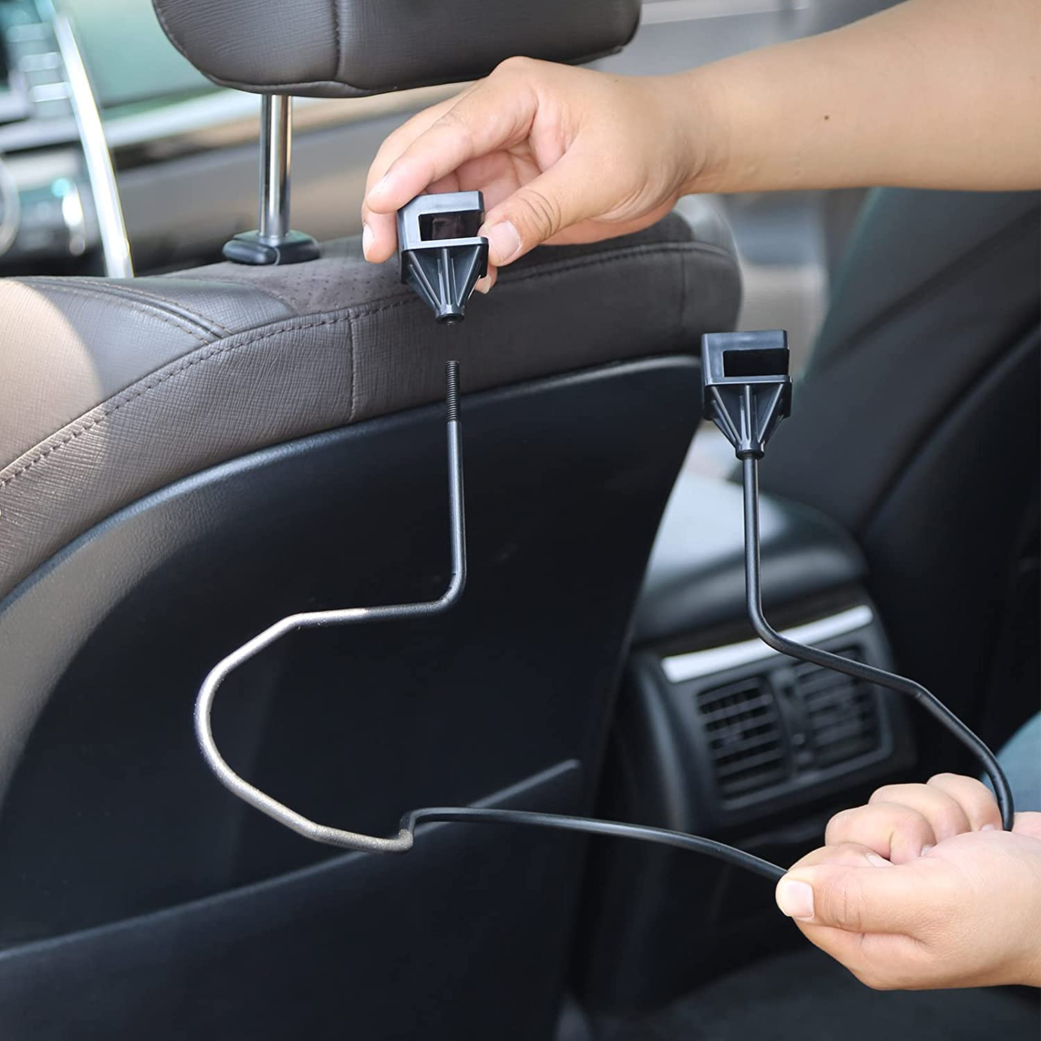 GEEDAR Cowboy Hat Holder Rack for Truck SUV Car(Keep Hat Shape) Car Clothes Hanger Bar Coat Hanger Hard Hat Holder for Truck Seat Car Accessories image number 6