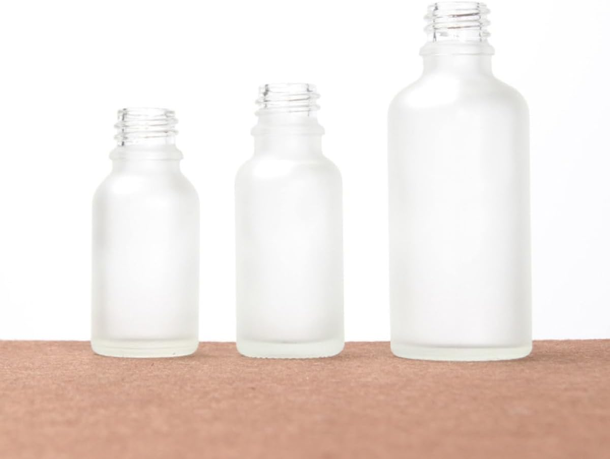 FIXOSHEE 5Pcs 15Ml Frosted Glass Cosmetics Dropper Bottles with Silicone Tops for Hyaluronic Acid and Travel Subpackaging image number 6
