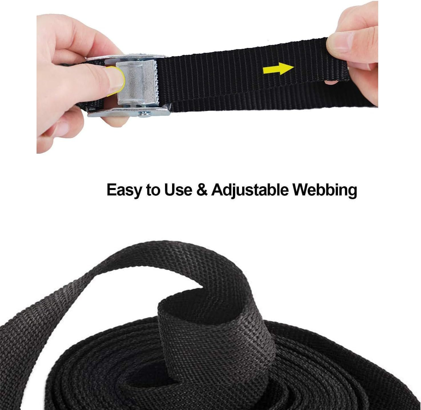 12Pcs Lashing Straps, 1M Ratchet Tie down Straps with Buckle, Adjustable Nylon Cargo Strap, Heavy Duty Tensioning Belts, Binding Fastening Tightening Belt for Trucks, Boxes, Motorcycle, Bike