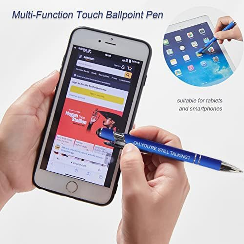 Funny Pens Colorful Ballpoint Pens with Inspirational Quotes and Touch Screen Function Office Gifts image number 2