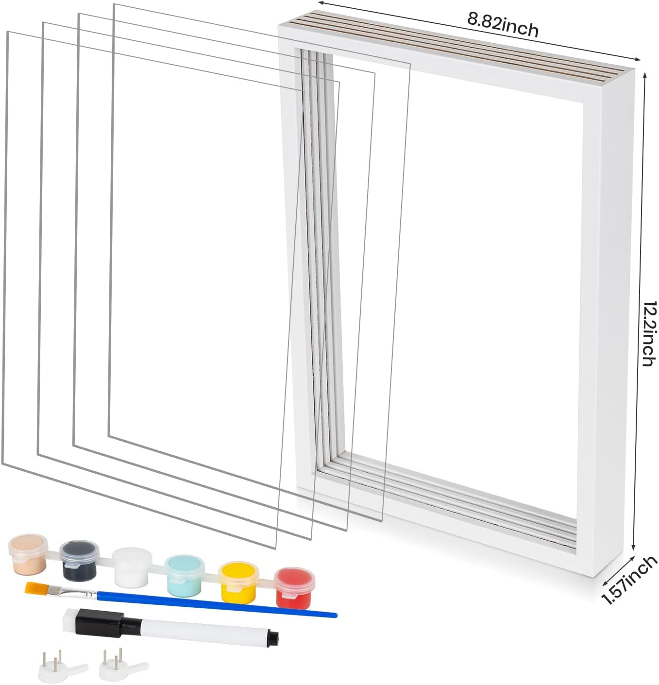 Family Handprint Kit, DIY Baby Hand and Footprint Keepsake - New Parent Gifts Ideas with Baby-Safe Paint and 4 Sheets image number 3