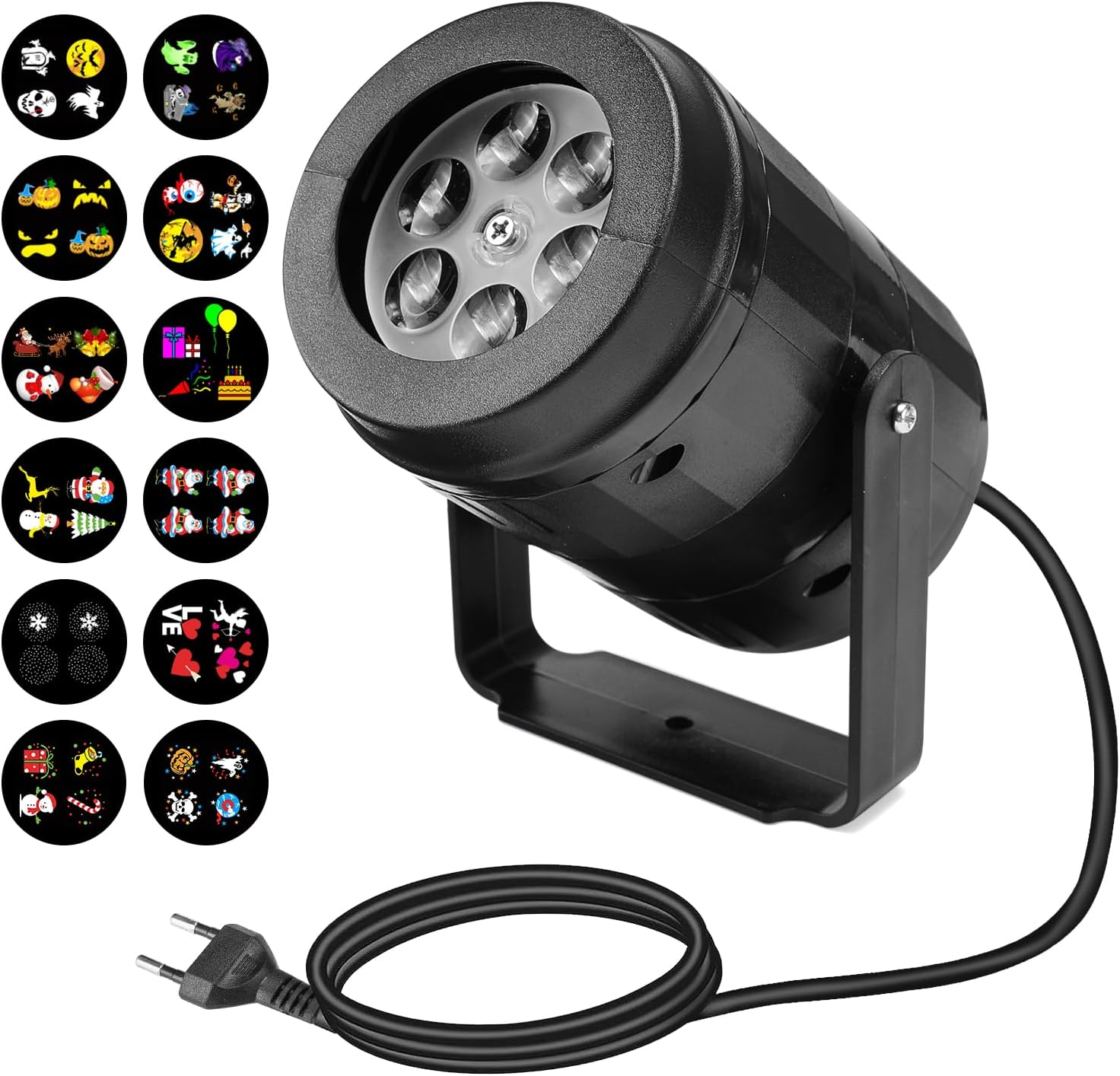 WOTOW 360&deg;Adjustable LED Light Projector for Halloween Christmas Decorations Indoor Outdoor Party Garden Home Bedroom image number 5